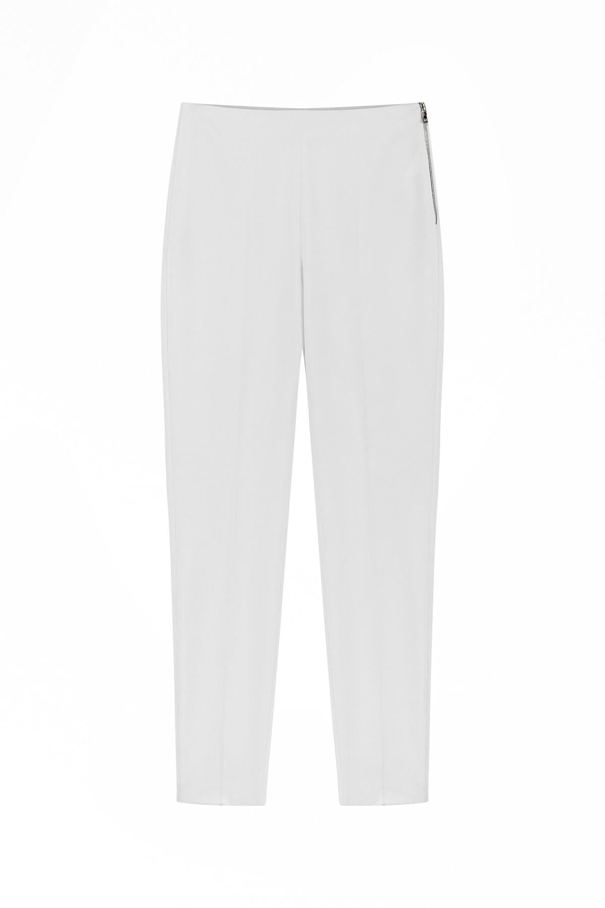 TWIST Skinny Fit Ekru Pantolon