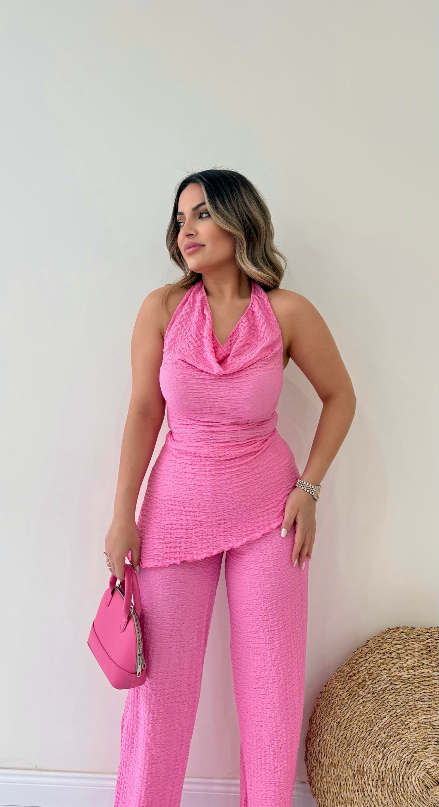 Gofre Tasarım Takım Pembe
