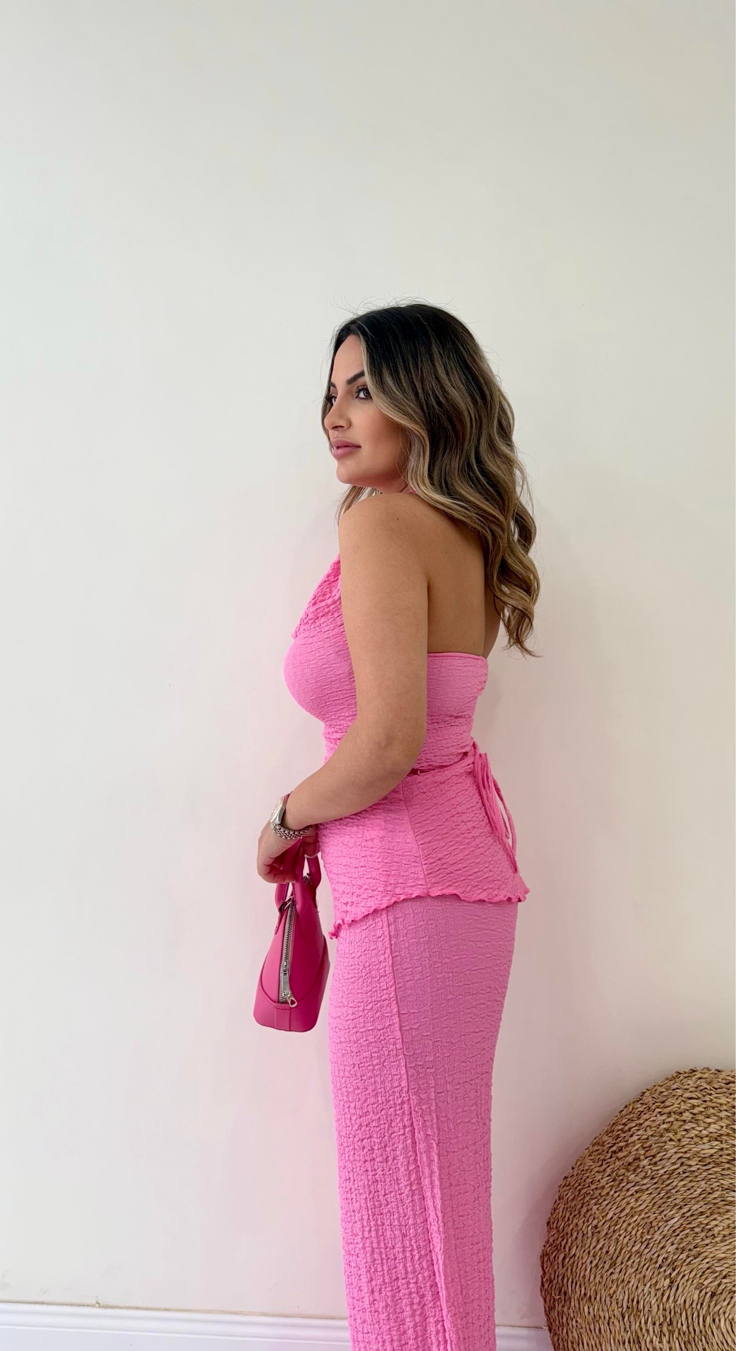 Gofre Tasarım Takım Pembe
