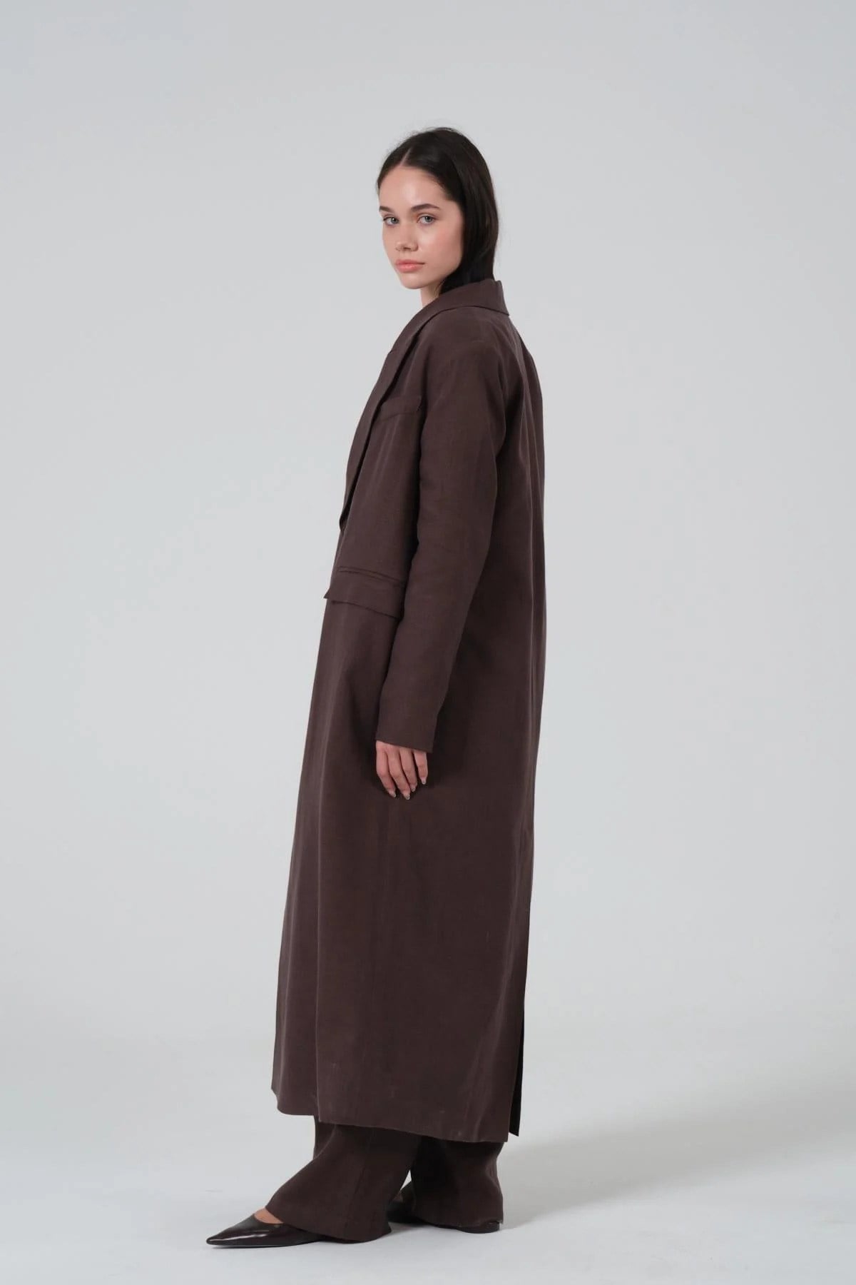 26SY609QQ LİN UZUN CEKET