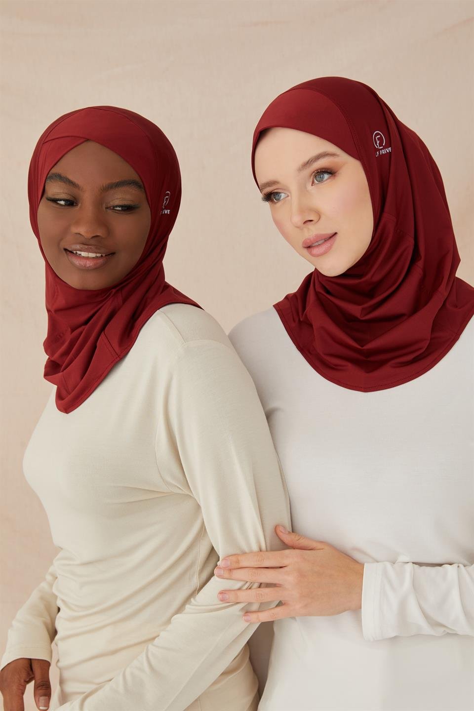 ÇAPRAZ HİJAB BONE-BORDO