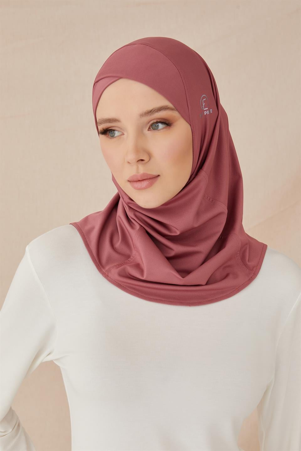 ÇAPRAZ HİJAB BONE-GÜL KURUSU