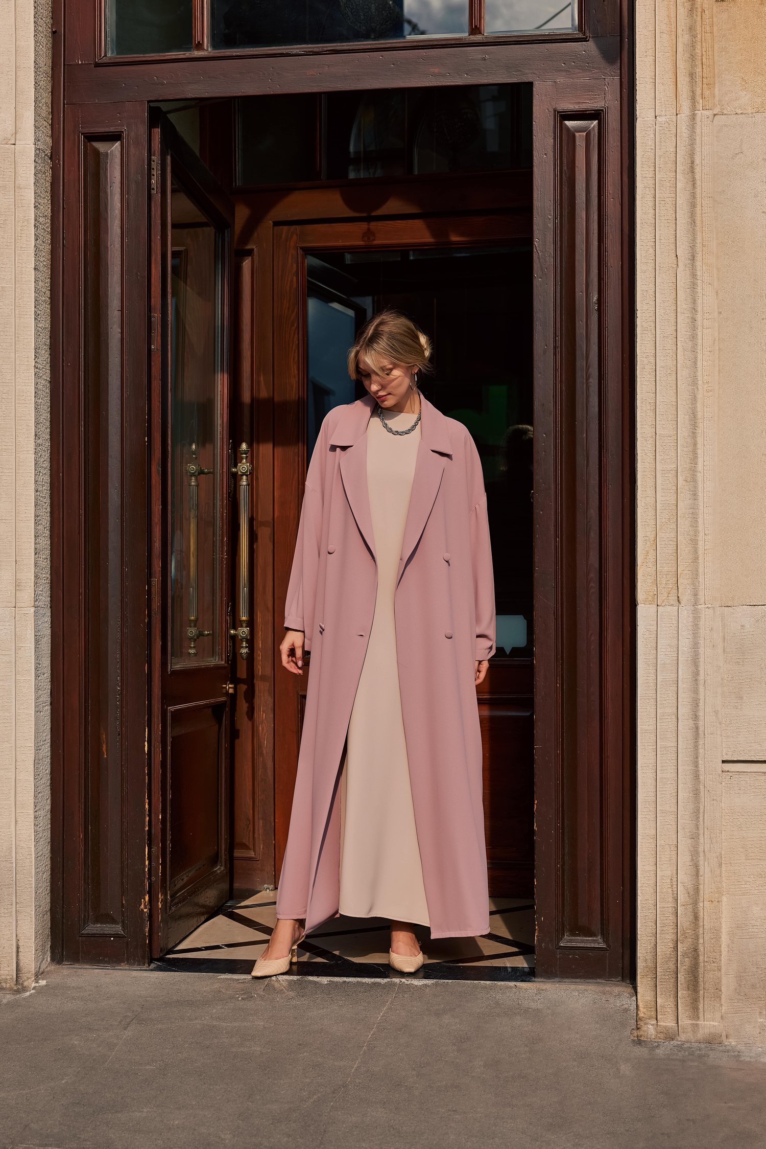KRUVAZE YAKA DAILY ABAYA-PUDRA