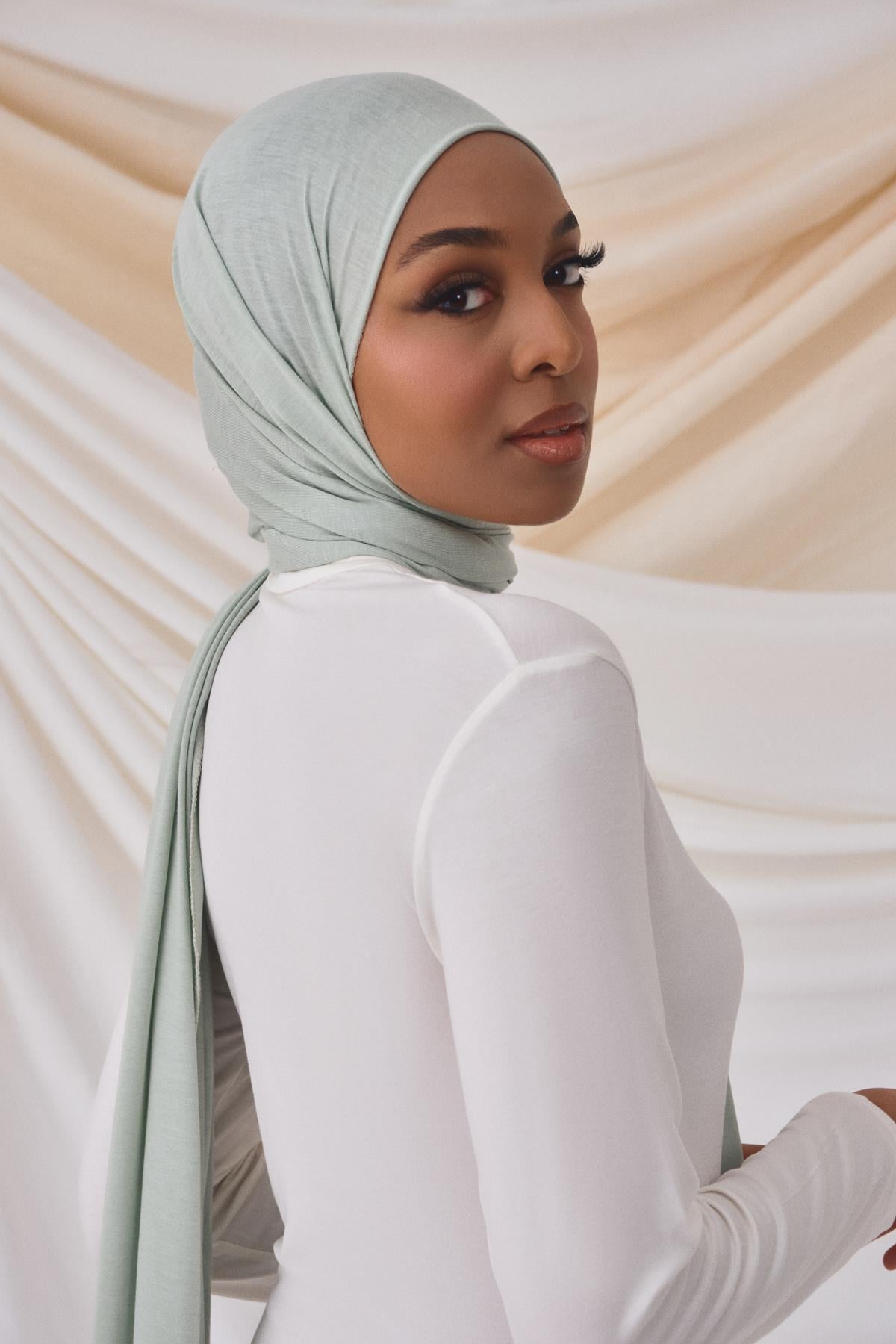 PREMİUM DÜZ COTTON JERSEY SHAWL-MİNT