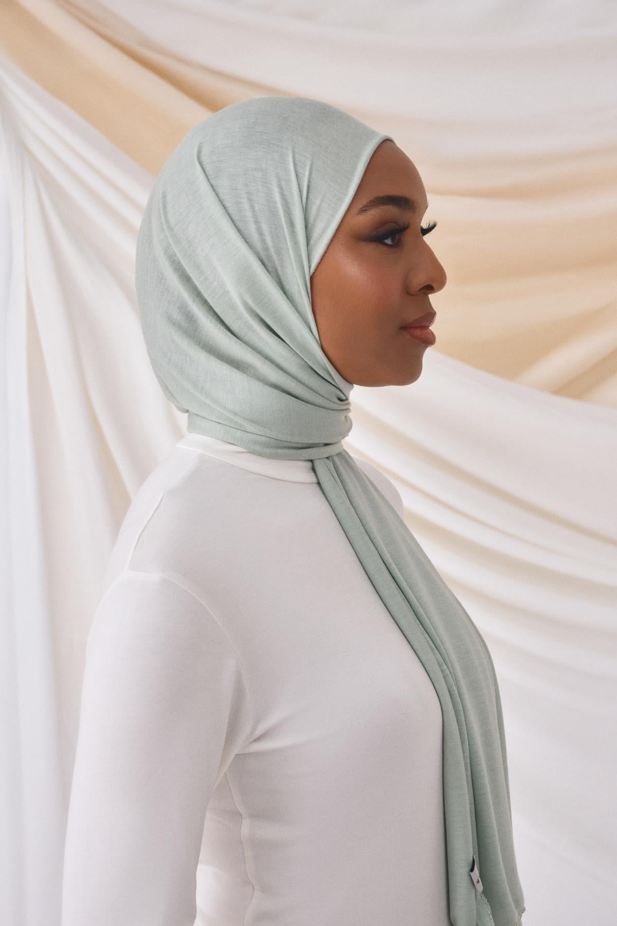 PREMİUM DÜZ COTTON JERSEY SHAWL-MİNT