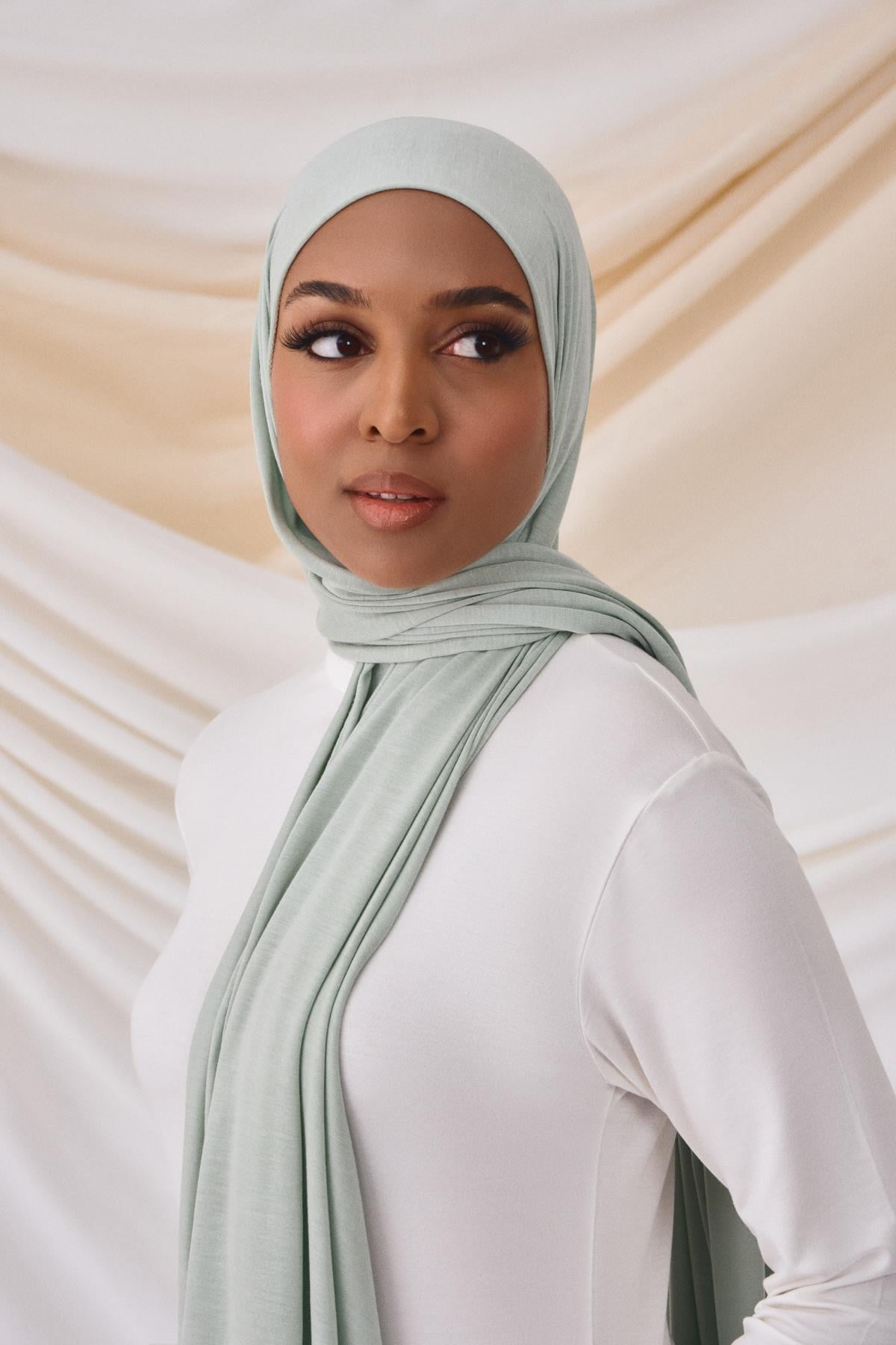 PREMİUM DÜZ COTTON JERSEY SHAWL-MİNT