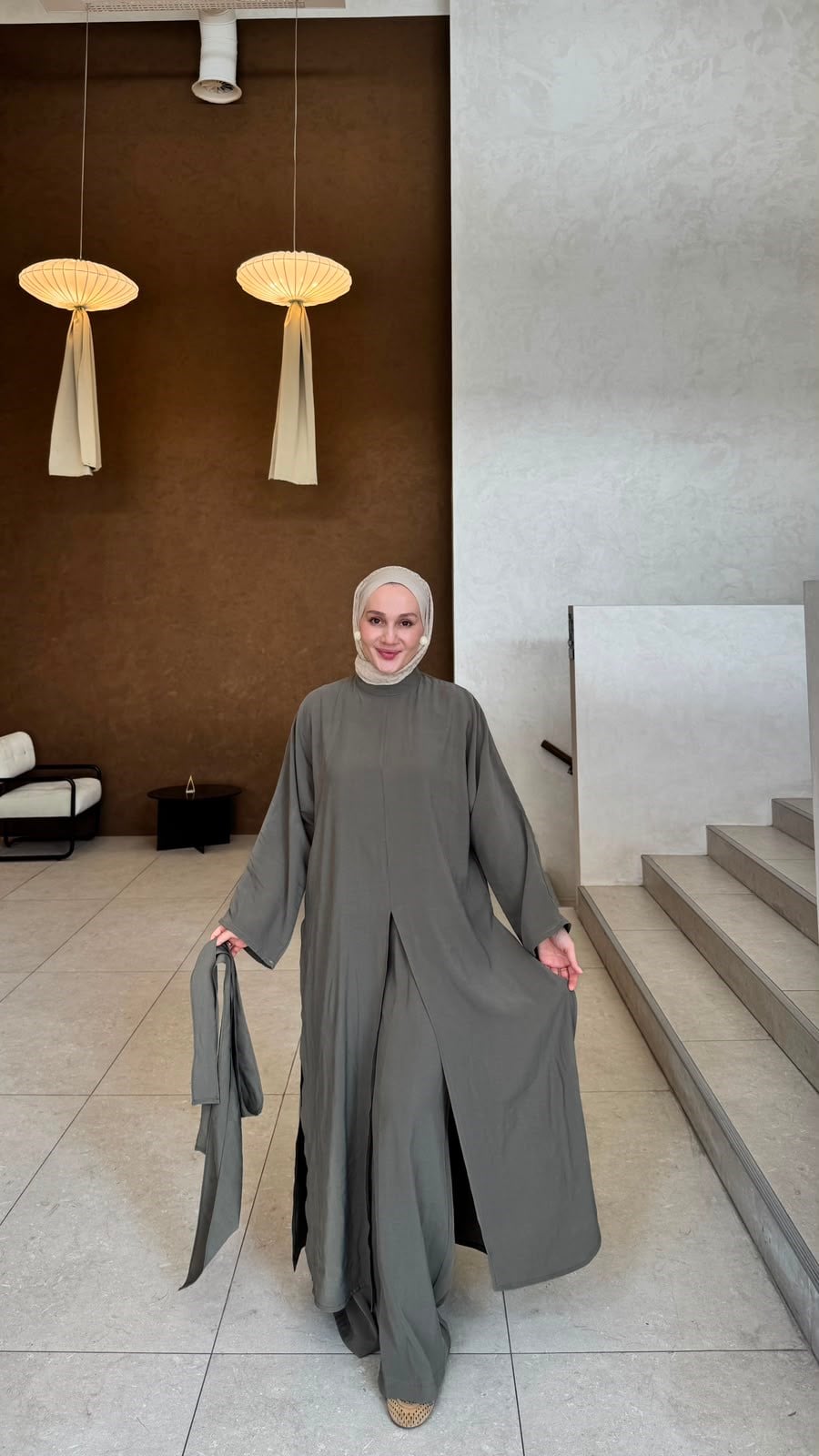 Abaya Takım -Haki
