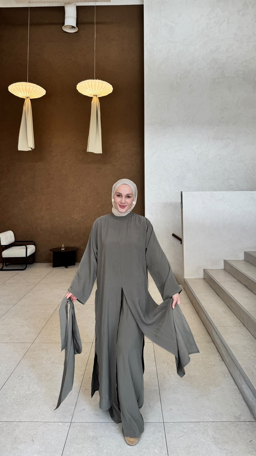 Abaya Takım -Haki