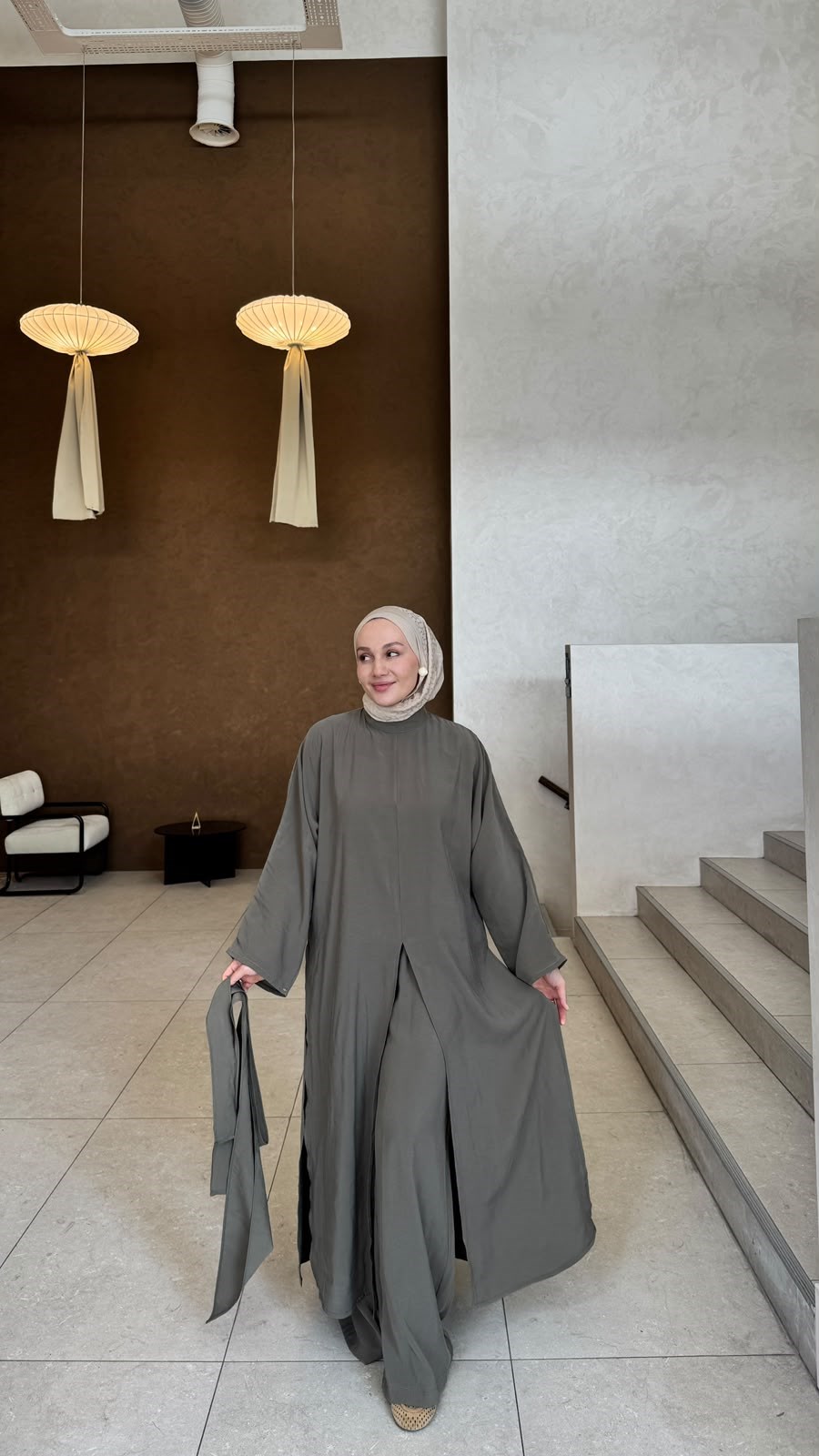 Abaya Takım -Haki