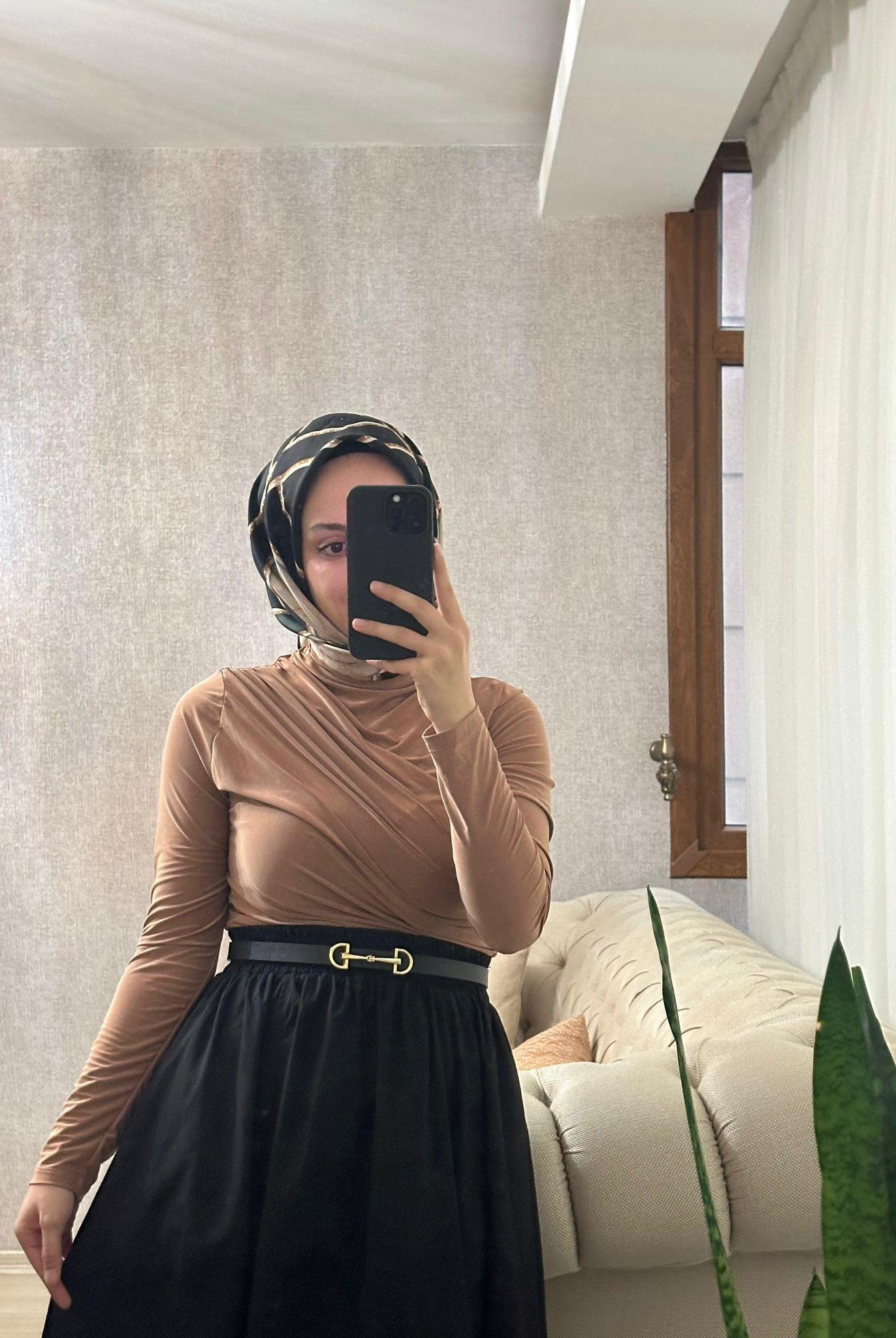 Drape Bluz Camel