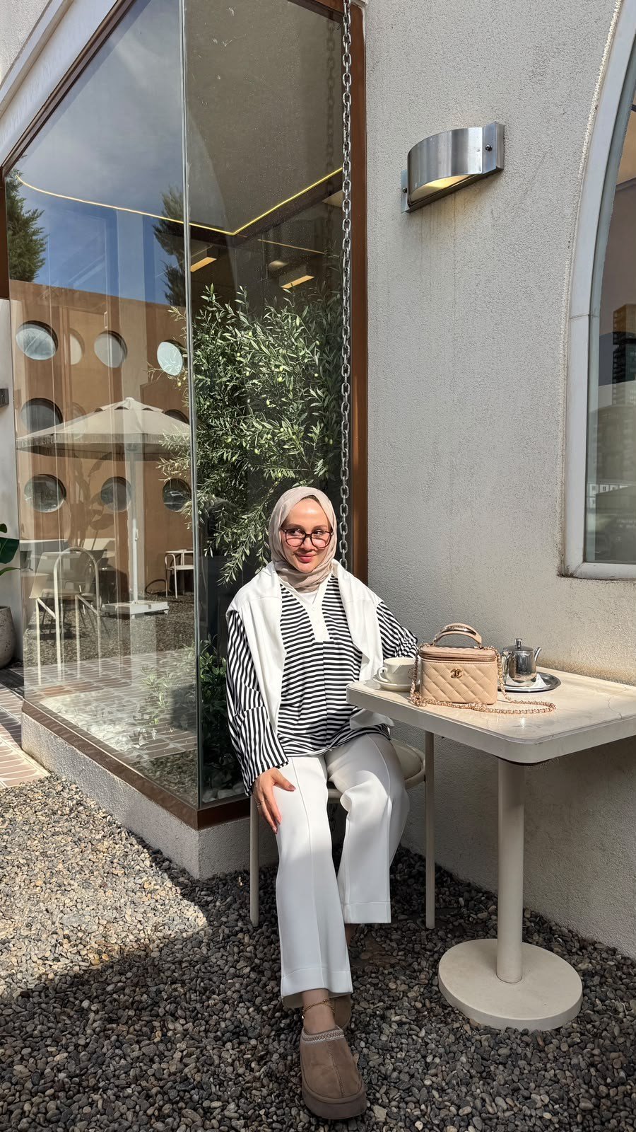 Laura Çizgi Bluz-Siyah