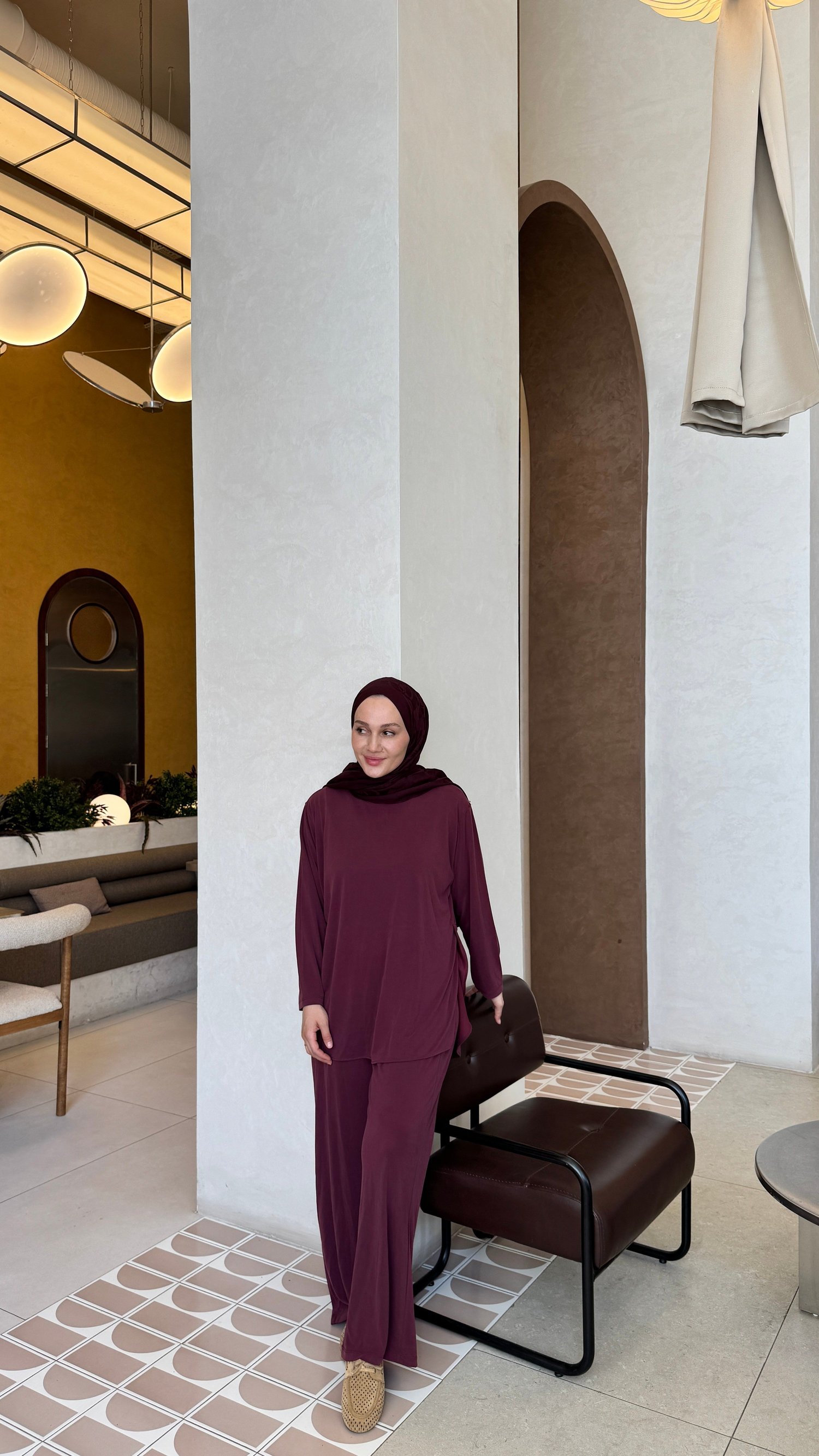 Linda Eşofman Takım - Bordo
