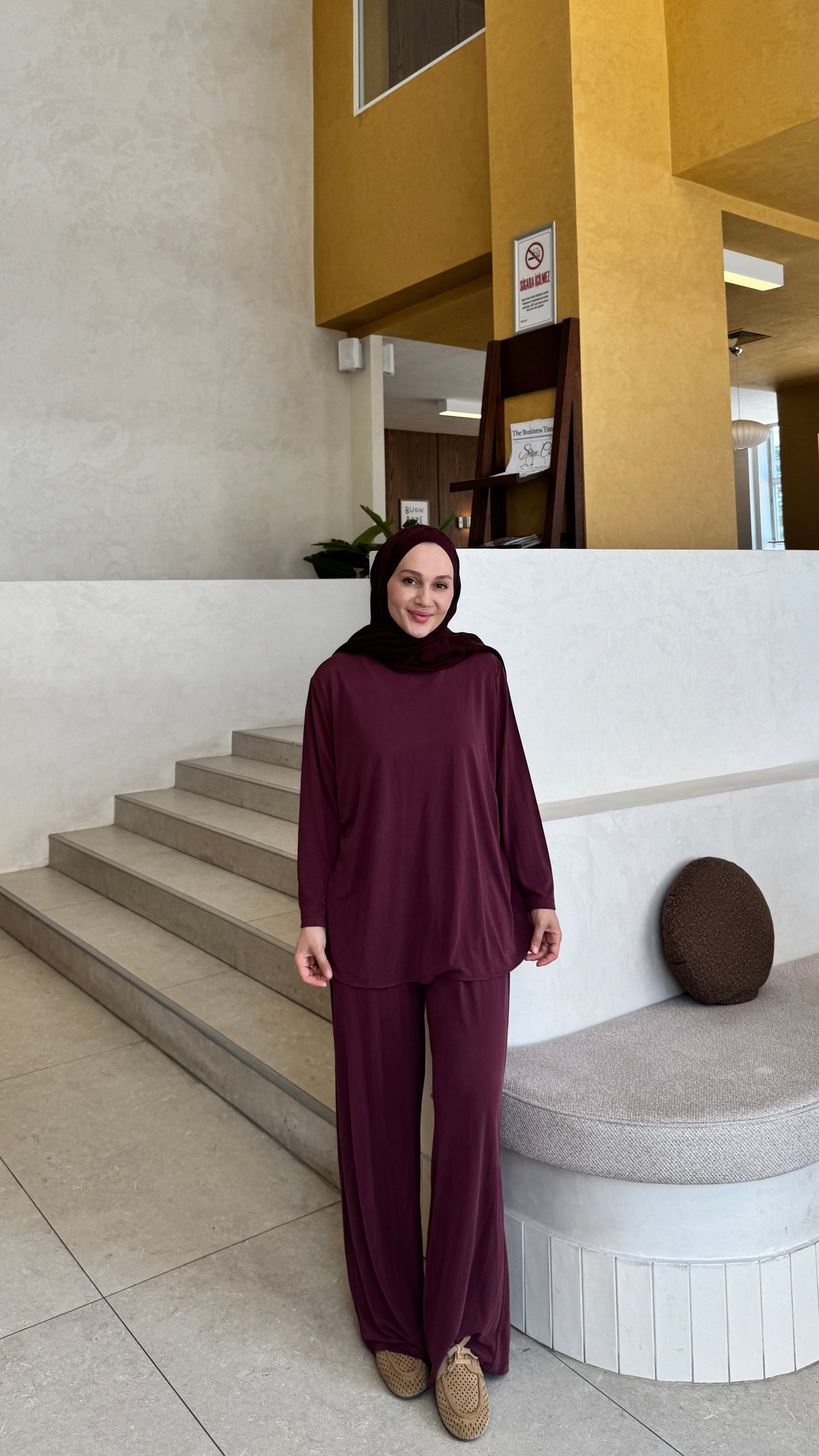 Linda Eşofman Takım - Bordo