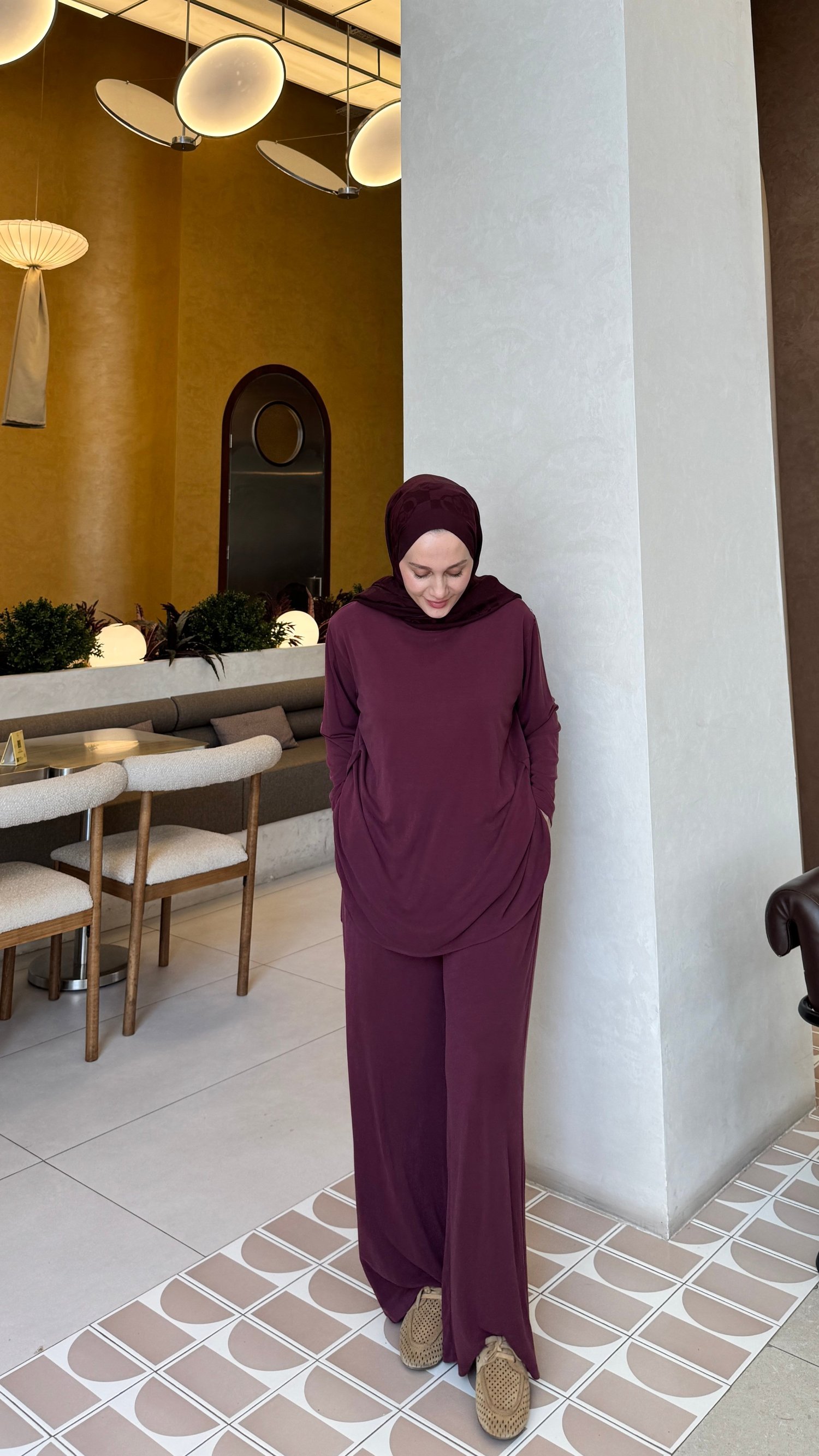 Linda Eşofman Takım - Bordo
