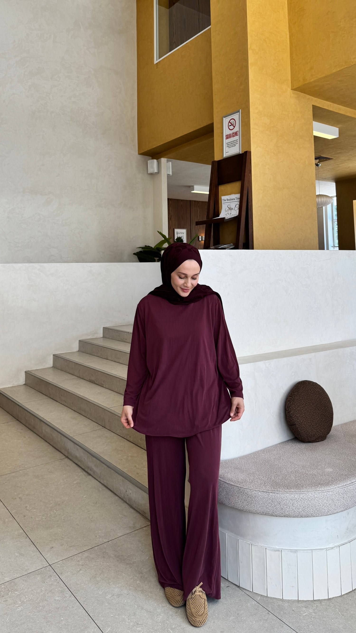 Linda Eşofman Takım - Bordo
