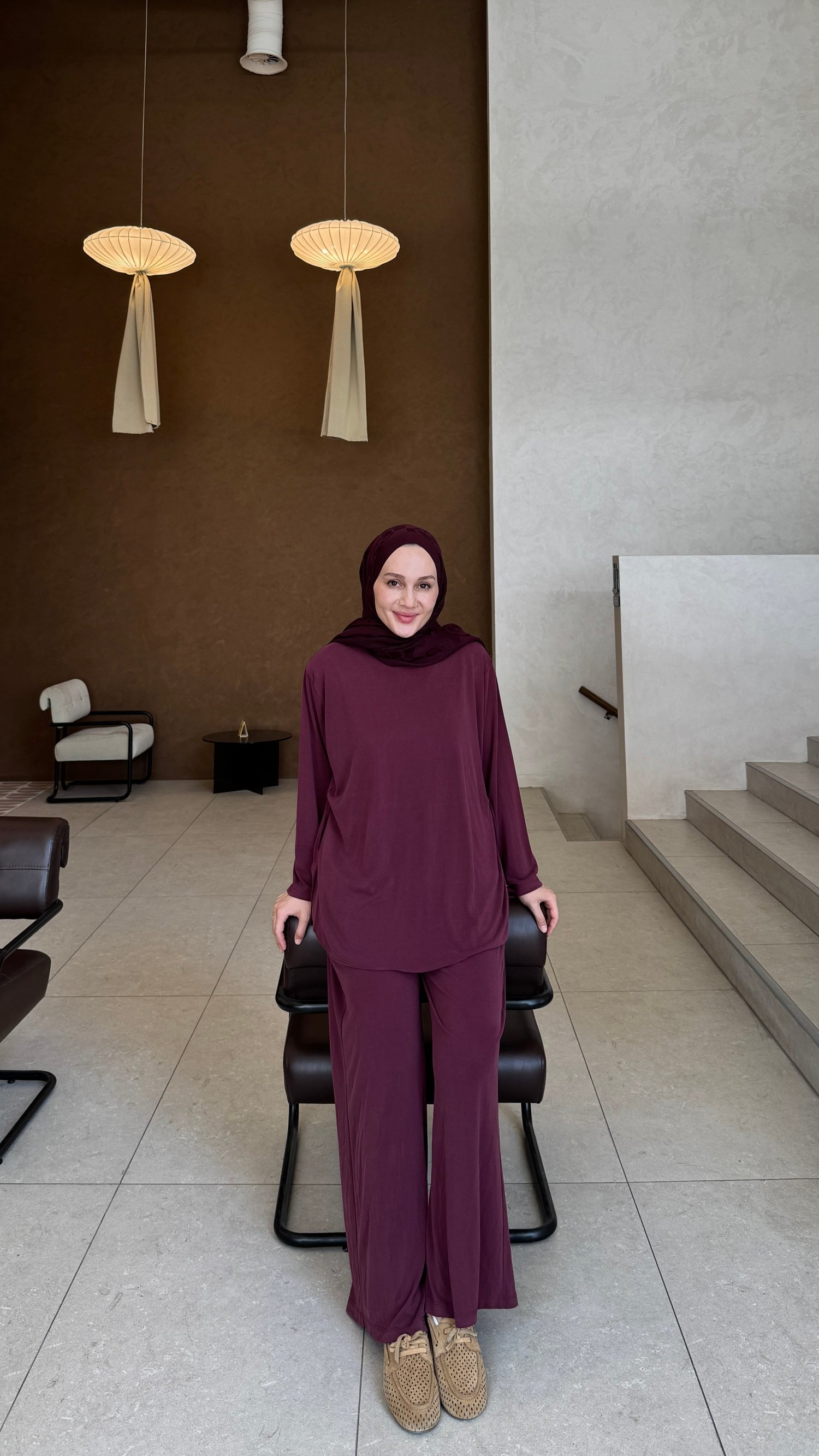 Linda Eşofman Takım - Bordo