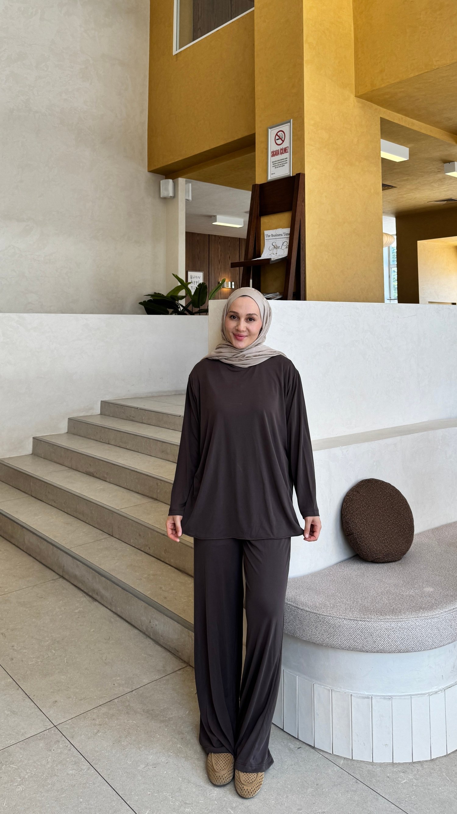 Linda Eşofman Takım - Kahve