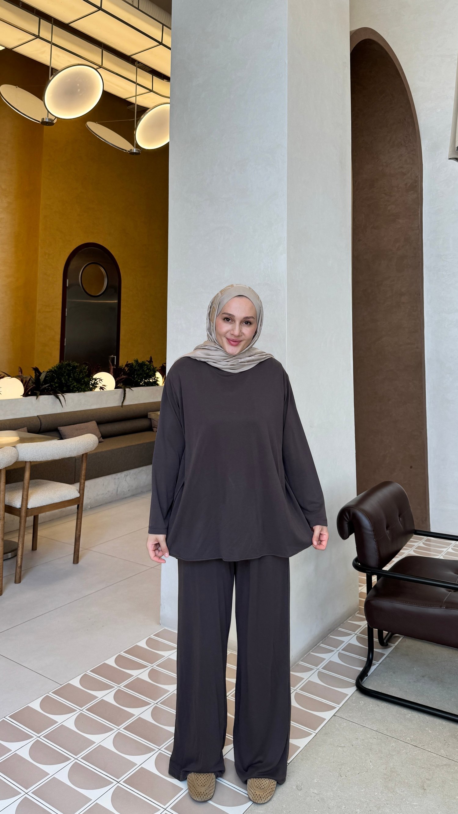 Linda Eşofman Takım - Kahve