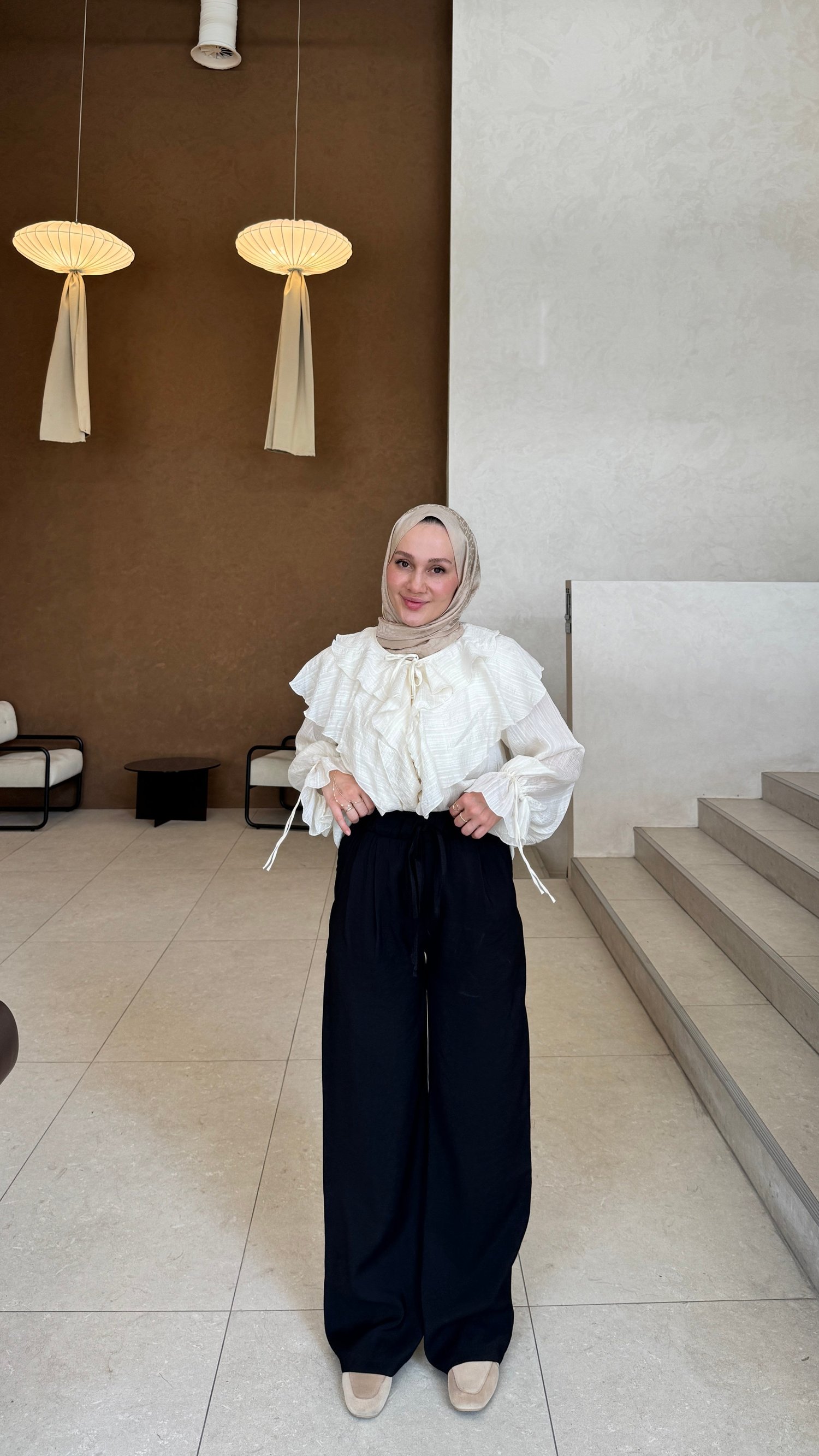 Palazzzo  Efil Pantolon -Siyah