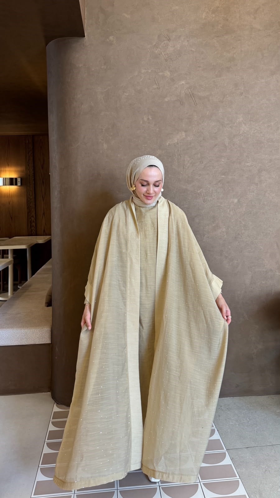 Pure Abaya Takım-Bal Köpüğü
