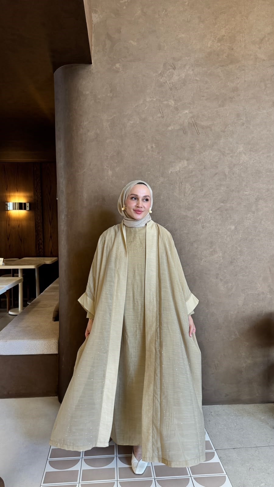 Pure Abaya Takım-Bal Köpüğü