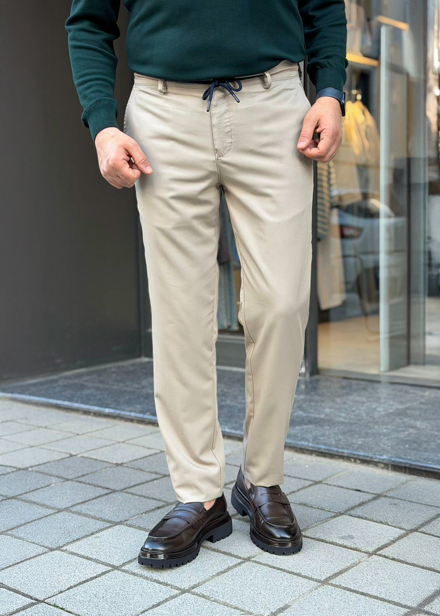 Jogger Pantolon Bej