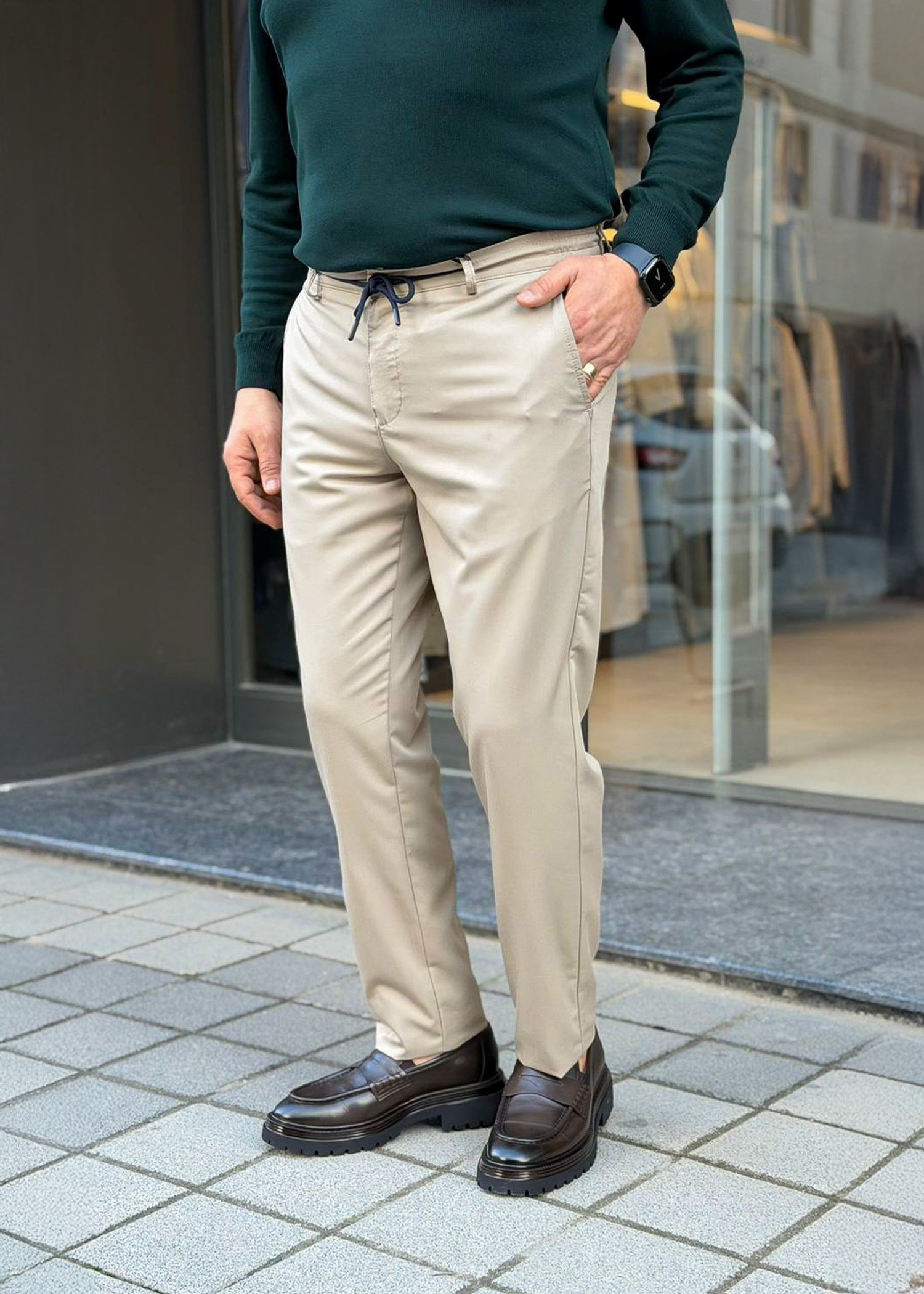 Jogger Pantolon Bej
