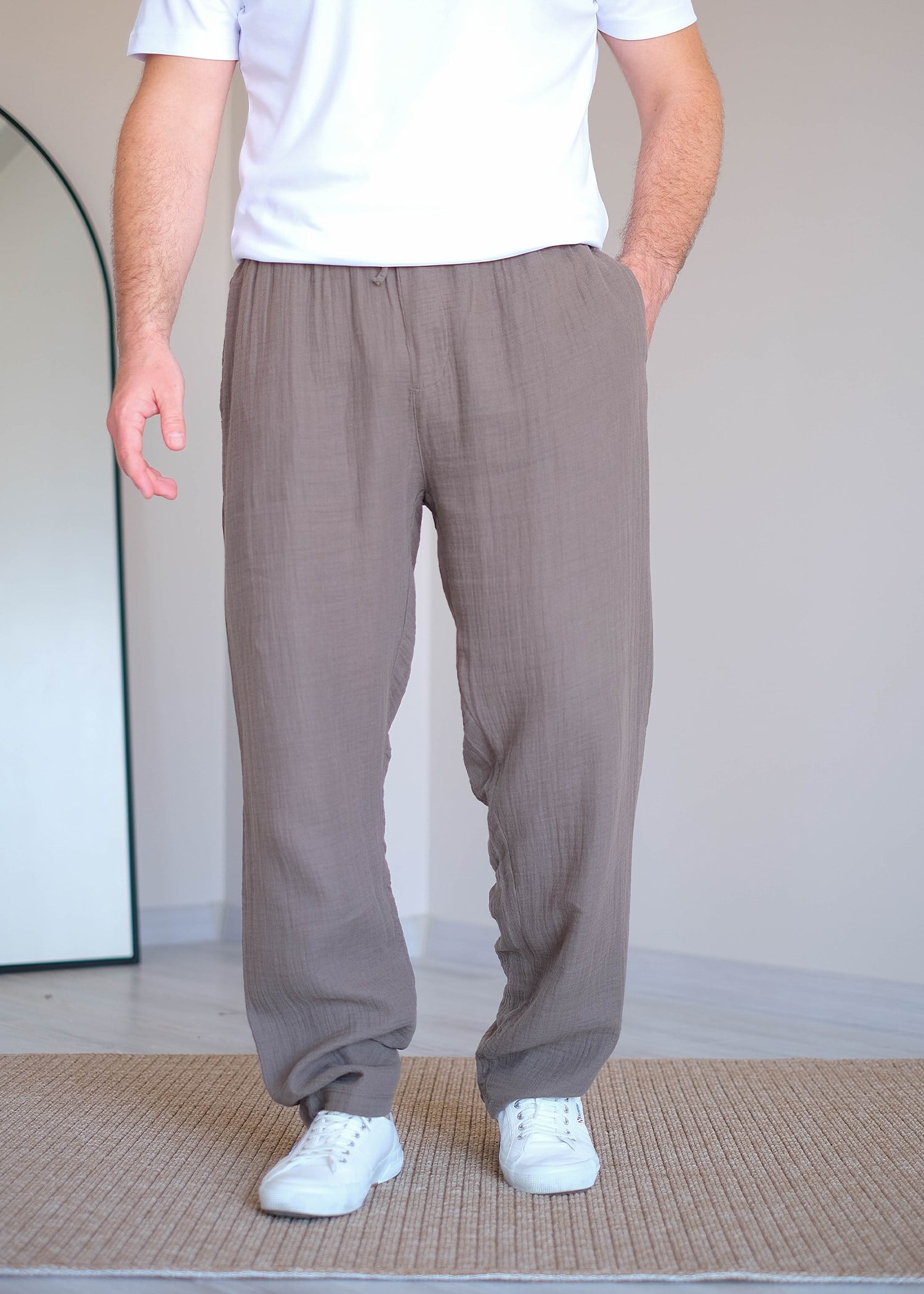 Müslin Pantolon Kül