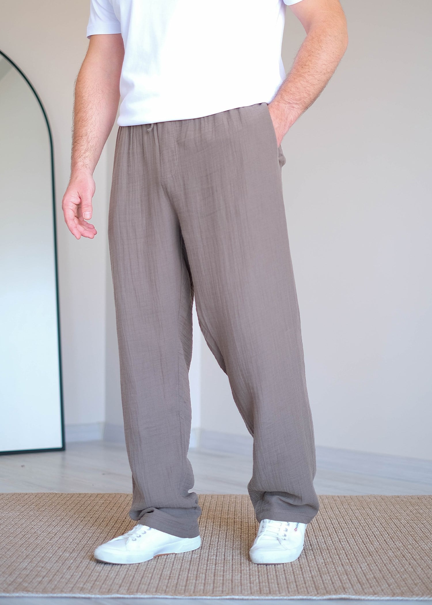 Müslin Pantolon Kül