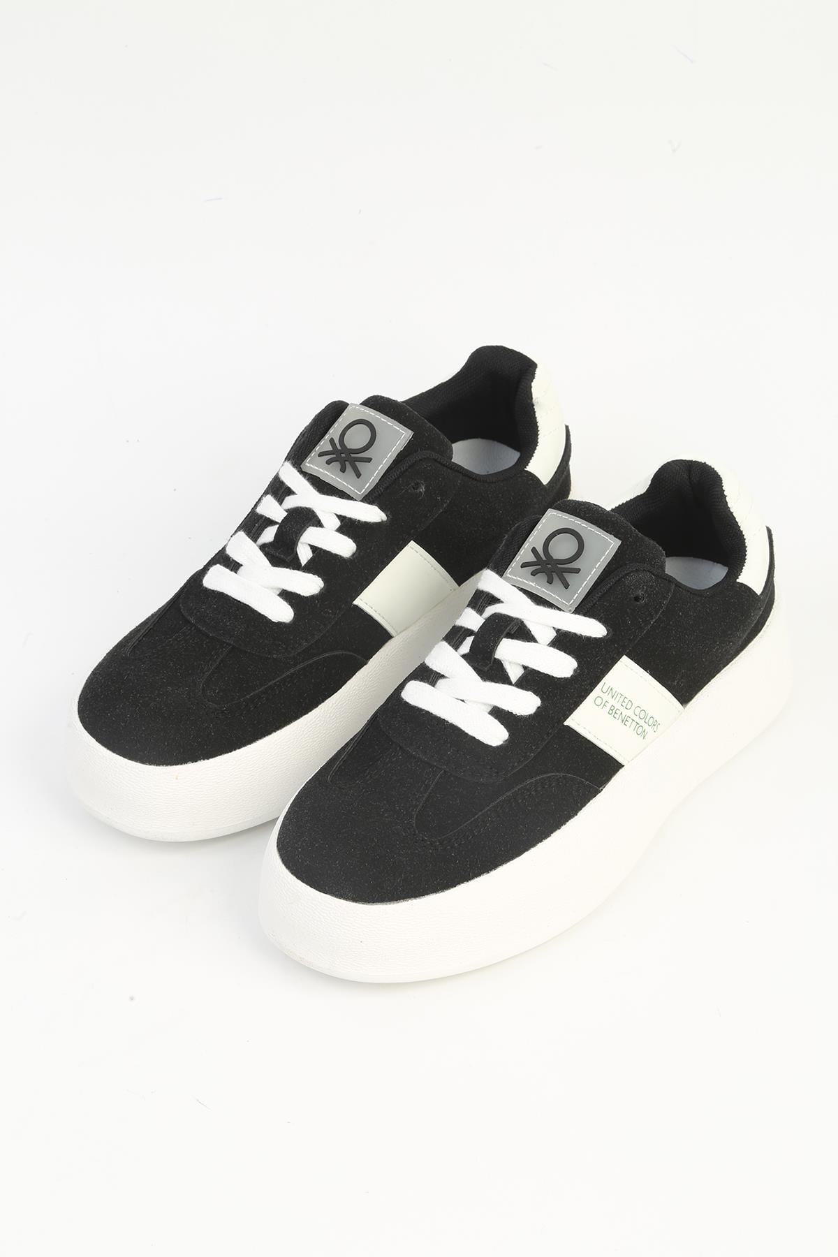 Benetton Kadın İthal Sneaker | SİYAH BEYAZ 