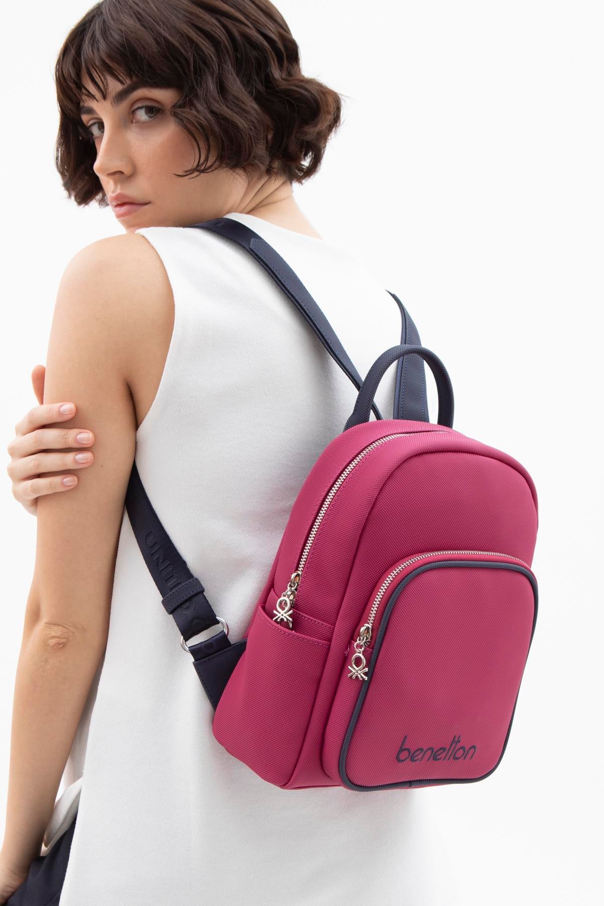 Benetton Kadın Sırt Çanta | Mürdüm Lacivert