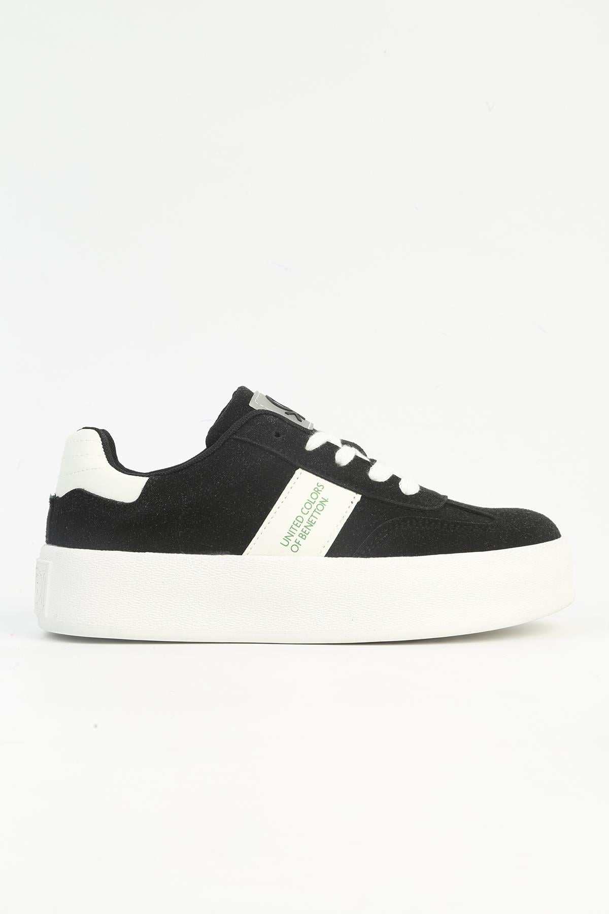 Benetton Kadın İthal Sneaker | SİYAH BEYAZ 