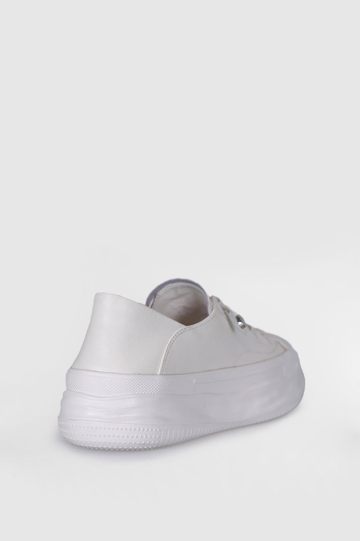 LUFİAN DERİ SNEAKER | BEYAZ