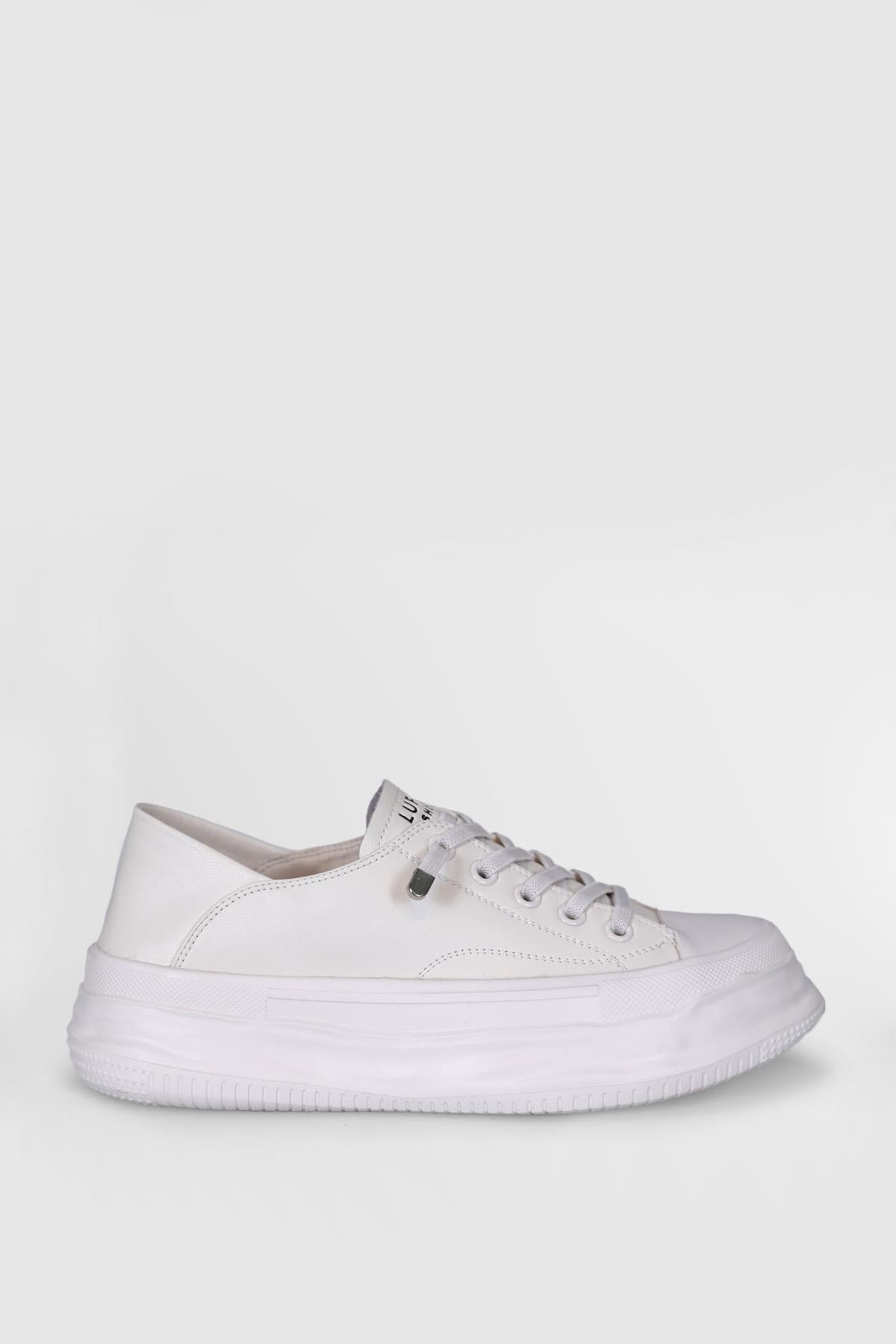 LUFİAN DERİ SNEAKER | BEYAZ