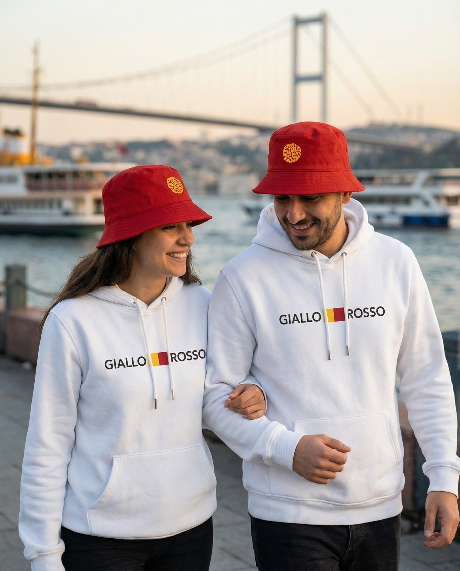 Giallo Rosso Bucket Şapka