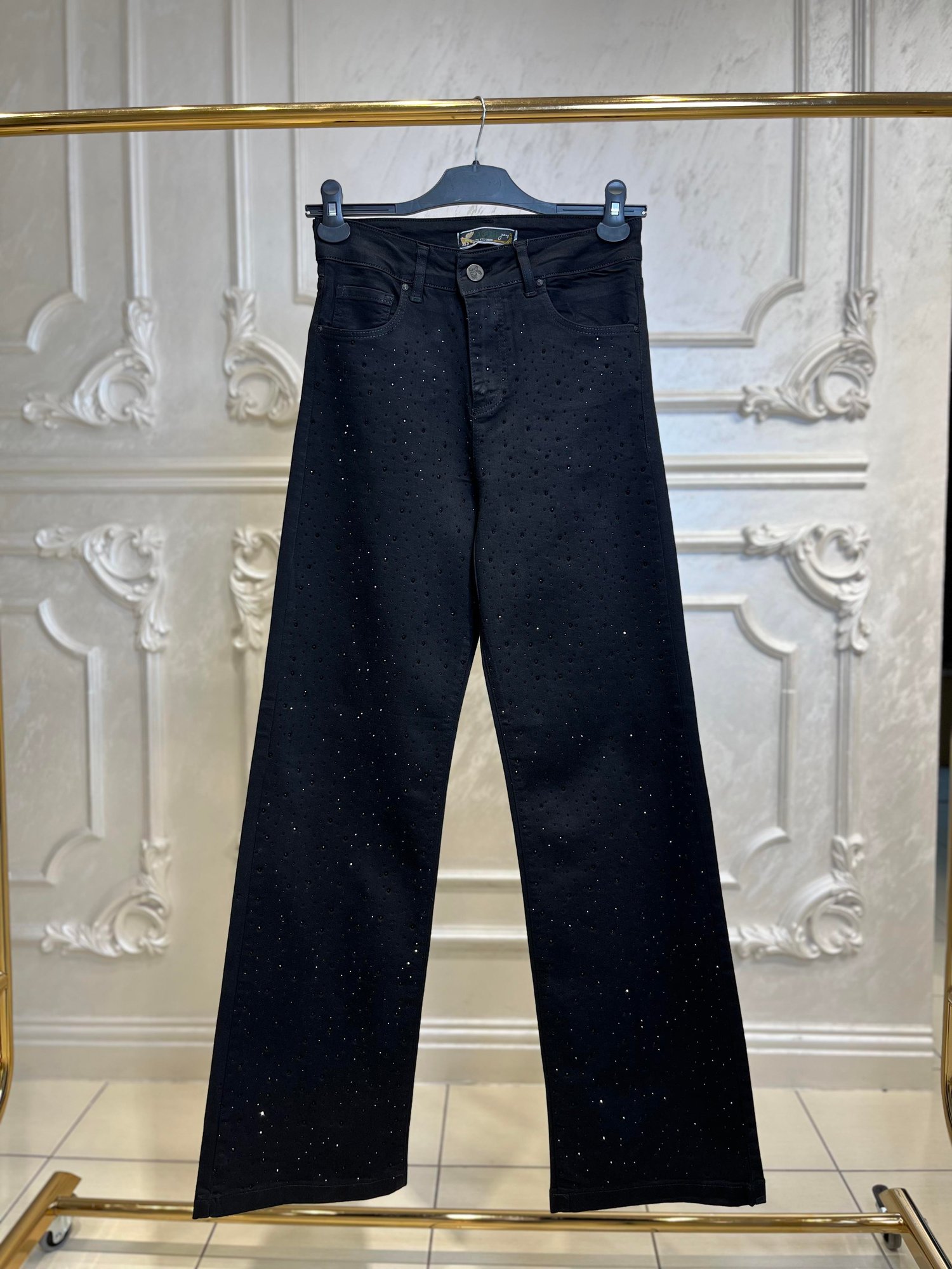 0291-567 Dökme Taş Bol Paça Jean