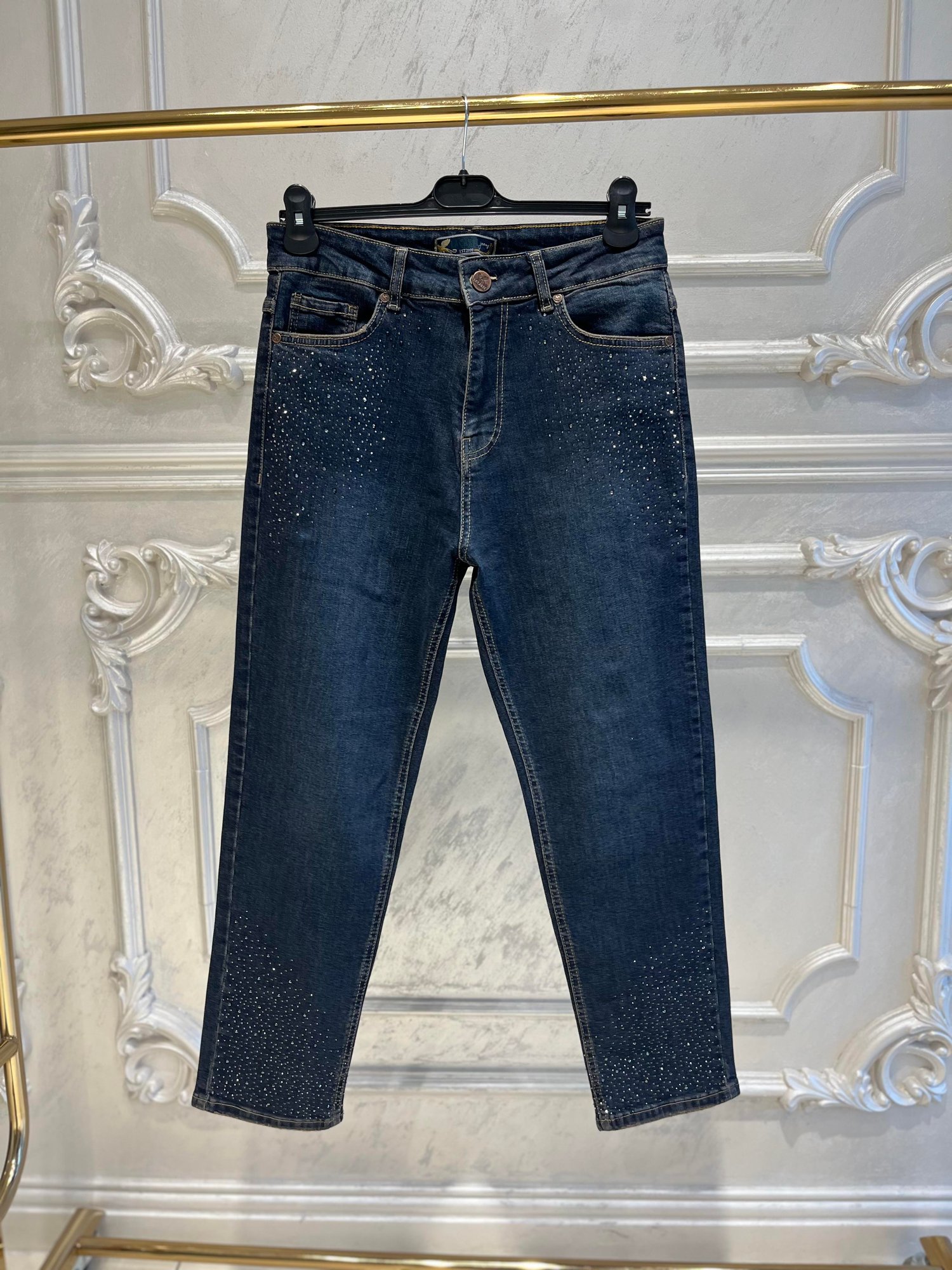 0291 Çift Taşlı Mom Jean