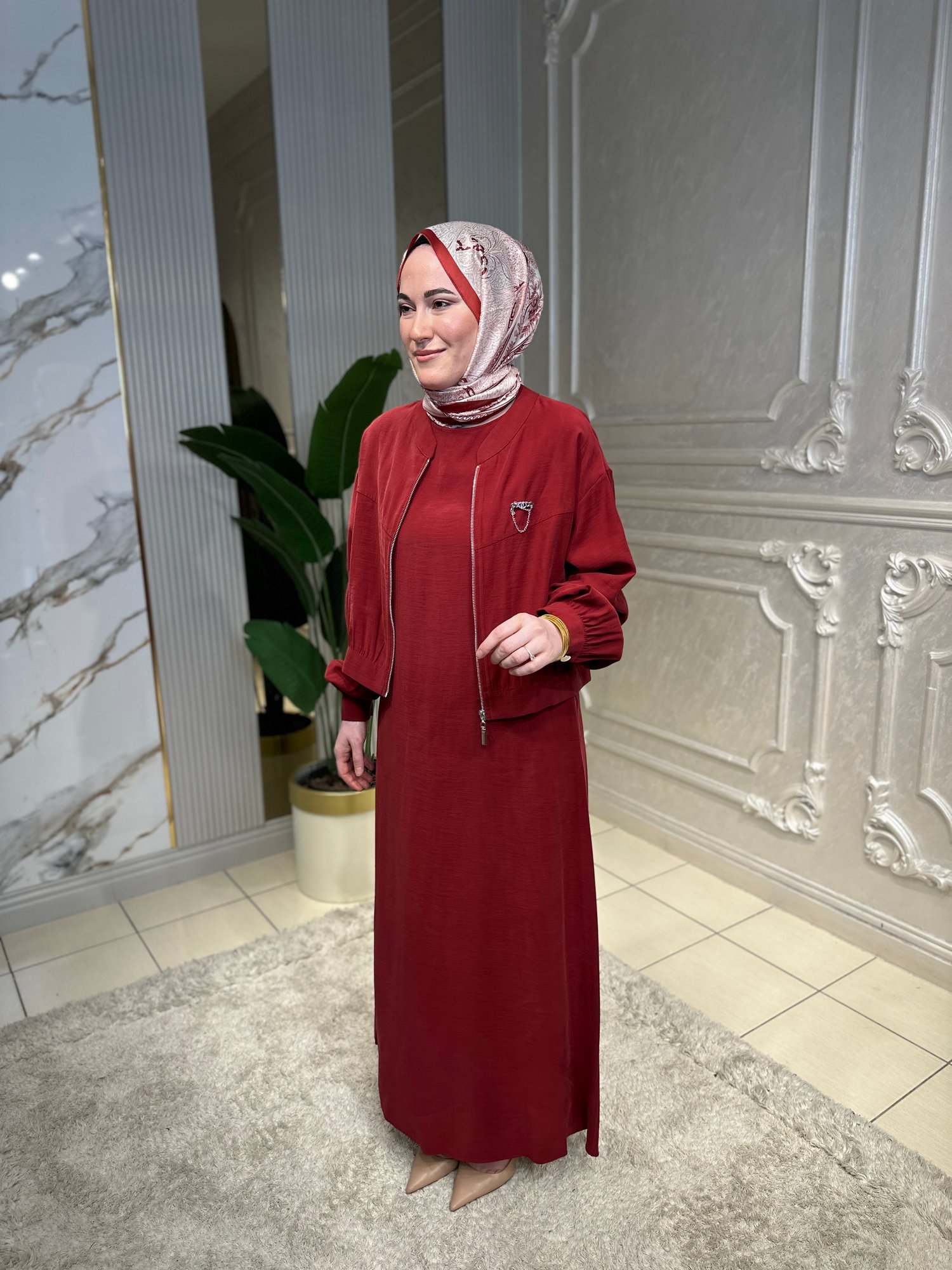 10643 Ceketli Elbise