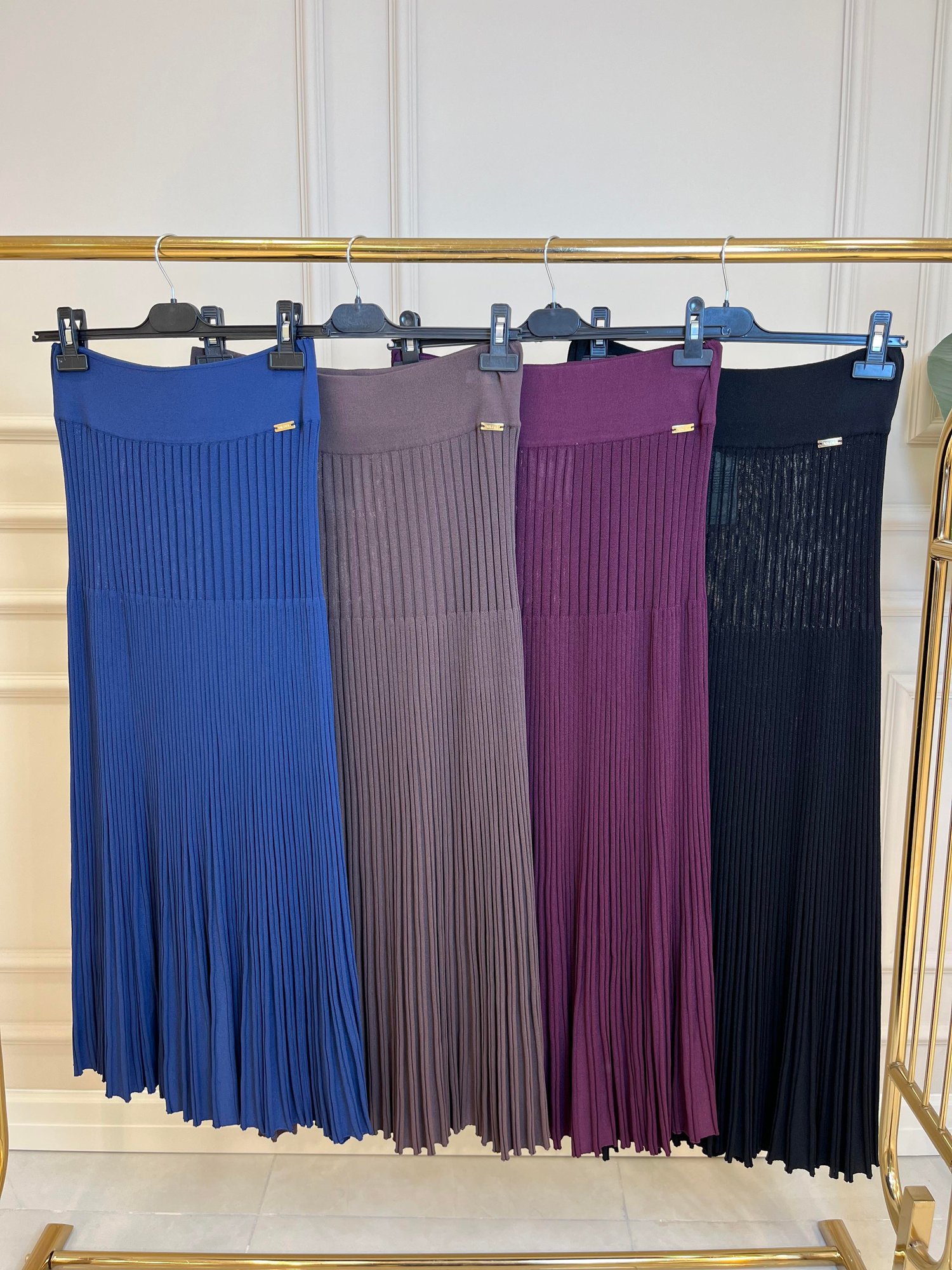 3021 Rip Örgü Pilise Rayon Etek