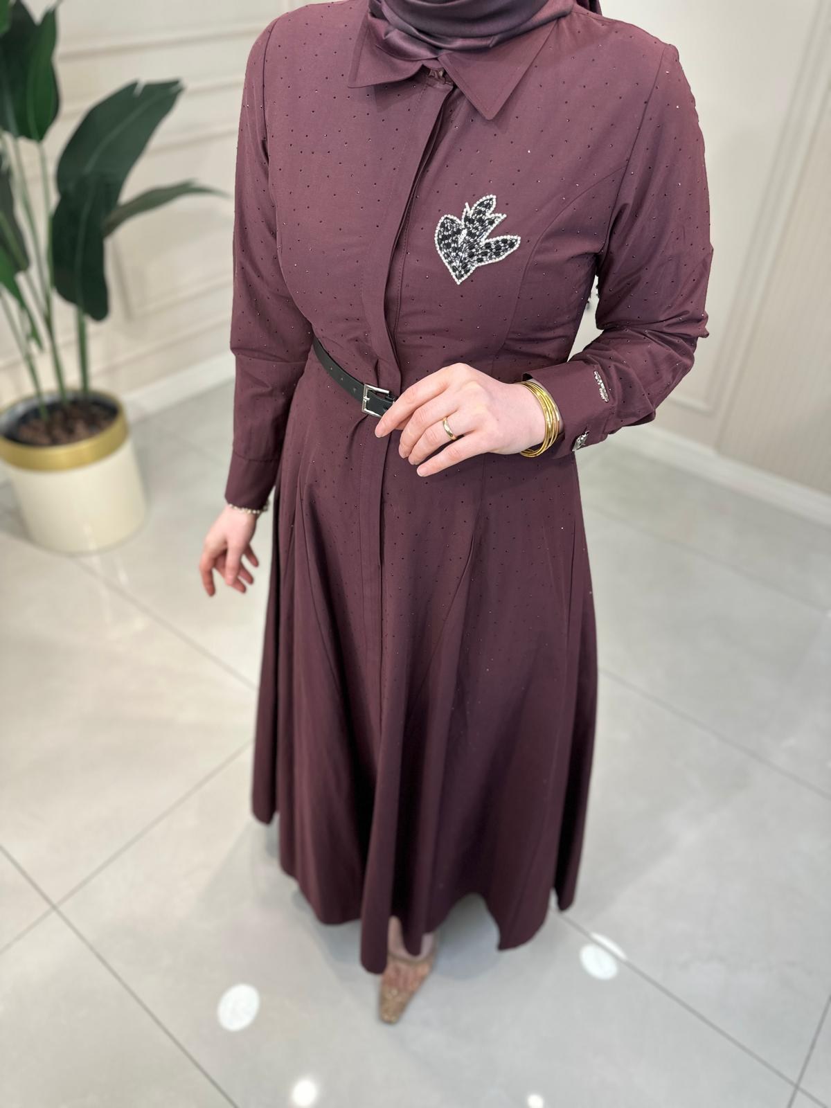 5416 Kamalı Elbise