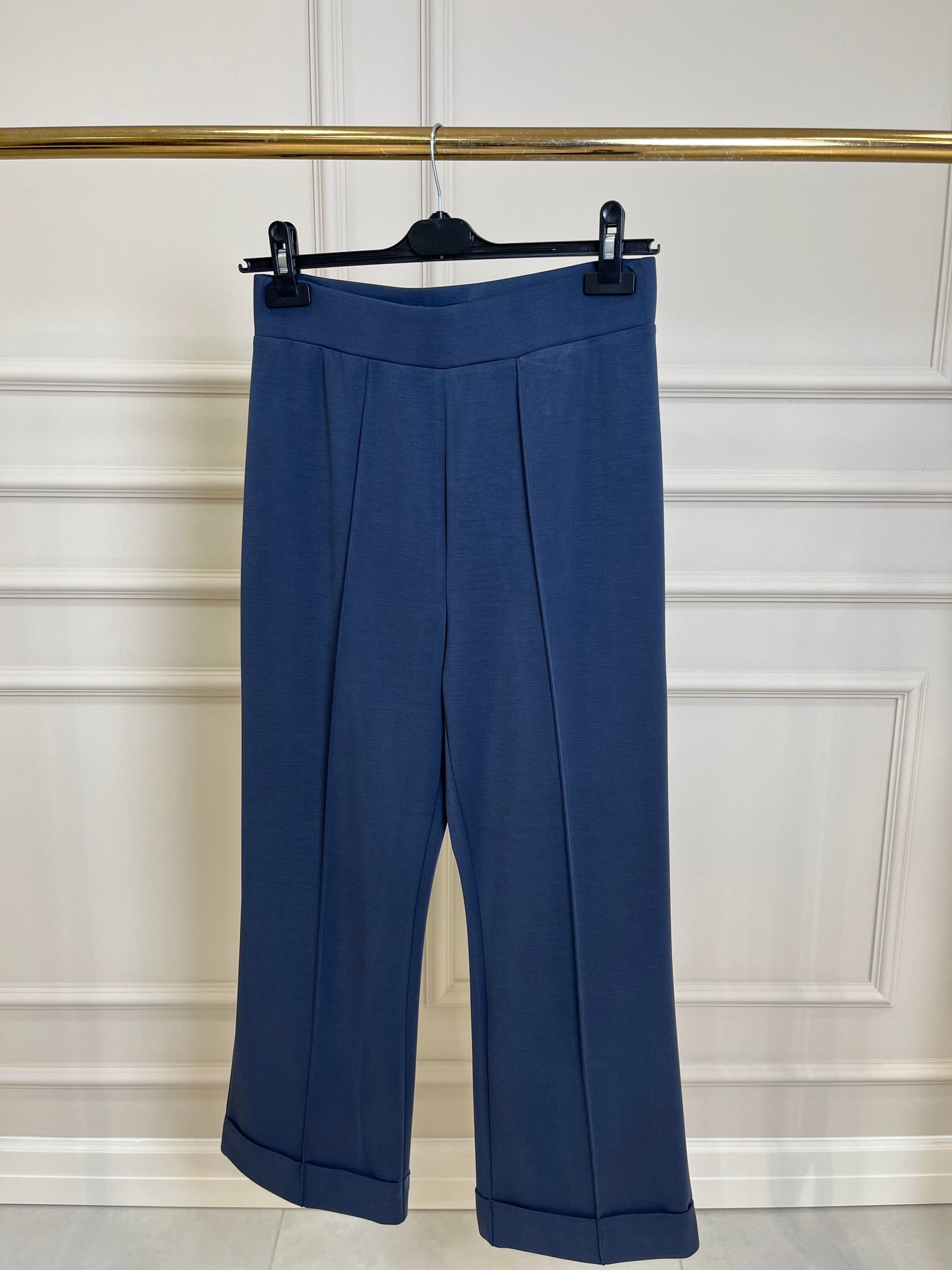 5536 Nervürlü Bambu Duble Paça Pantolon