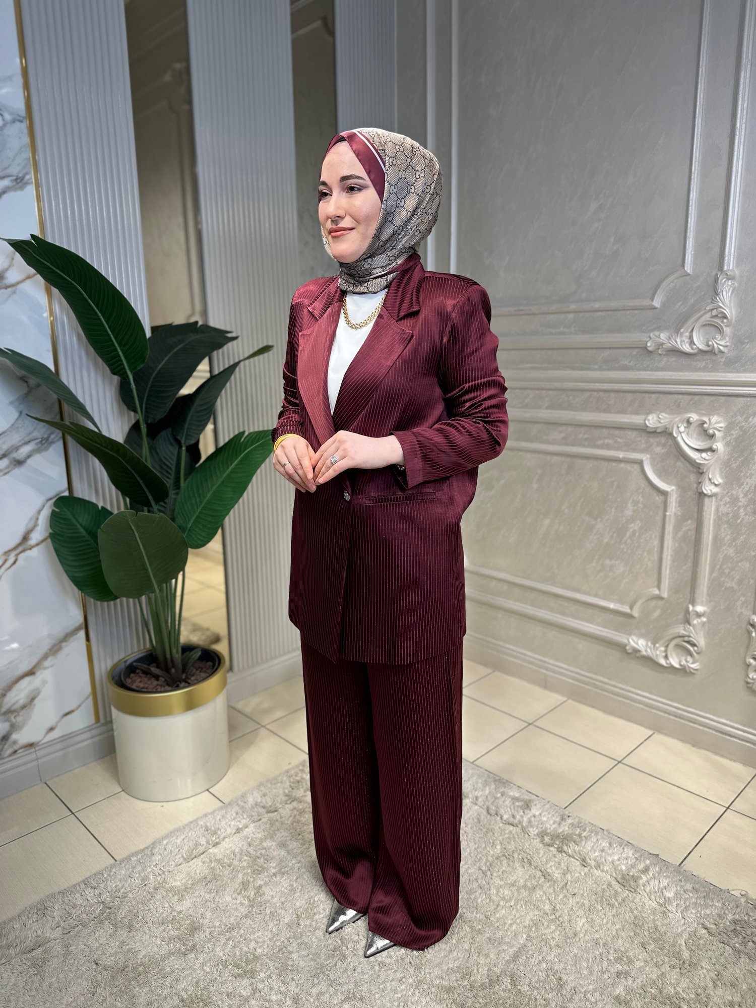 8560 Blazer Ceketli Pantolon Takım