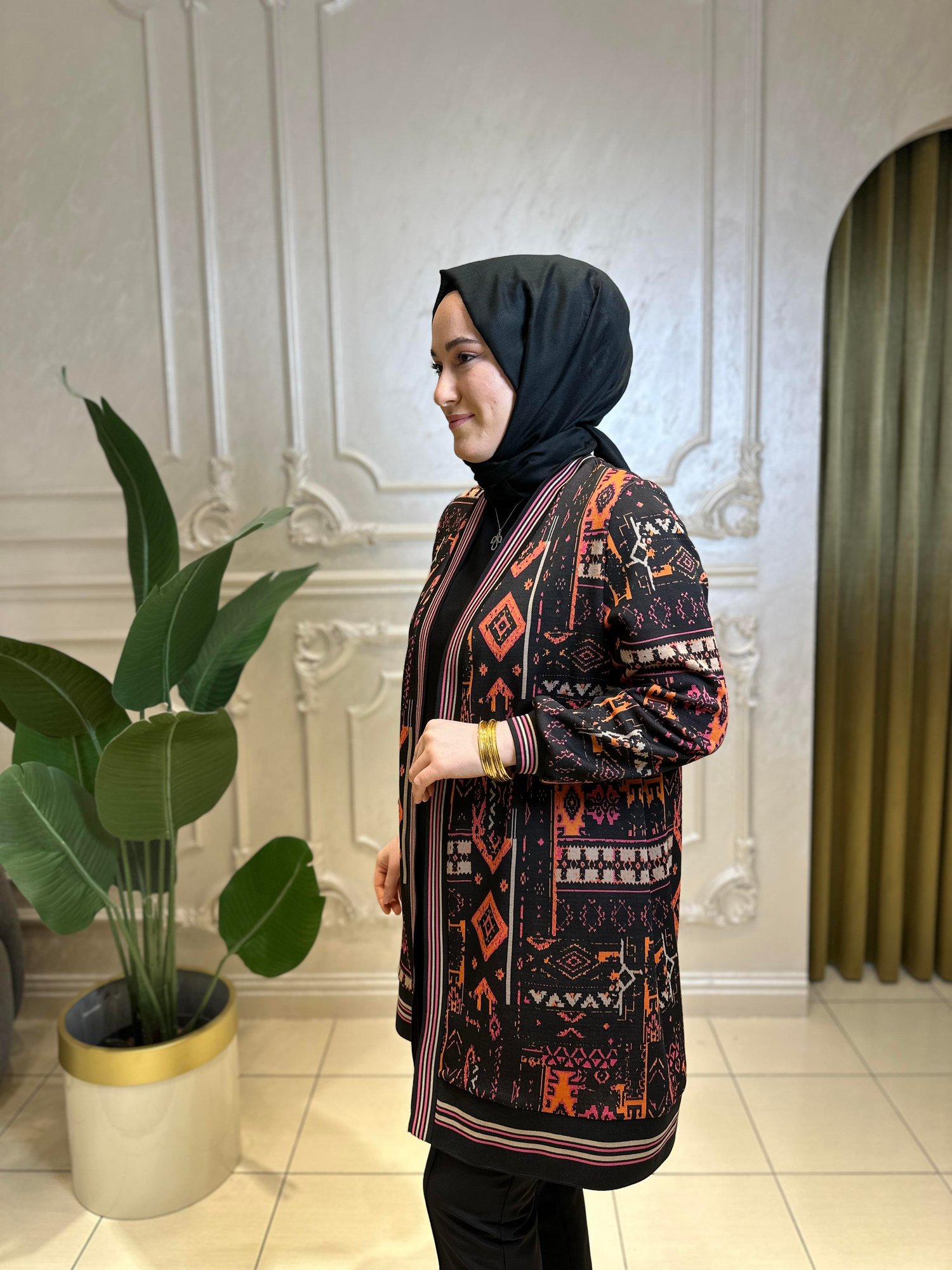 9014 Etnik Desen Kimono