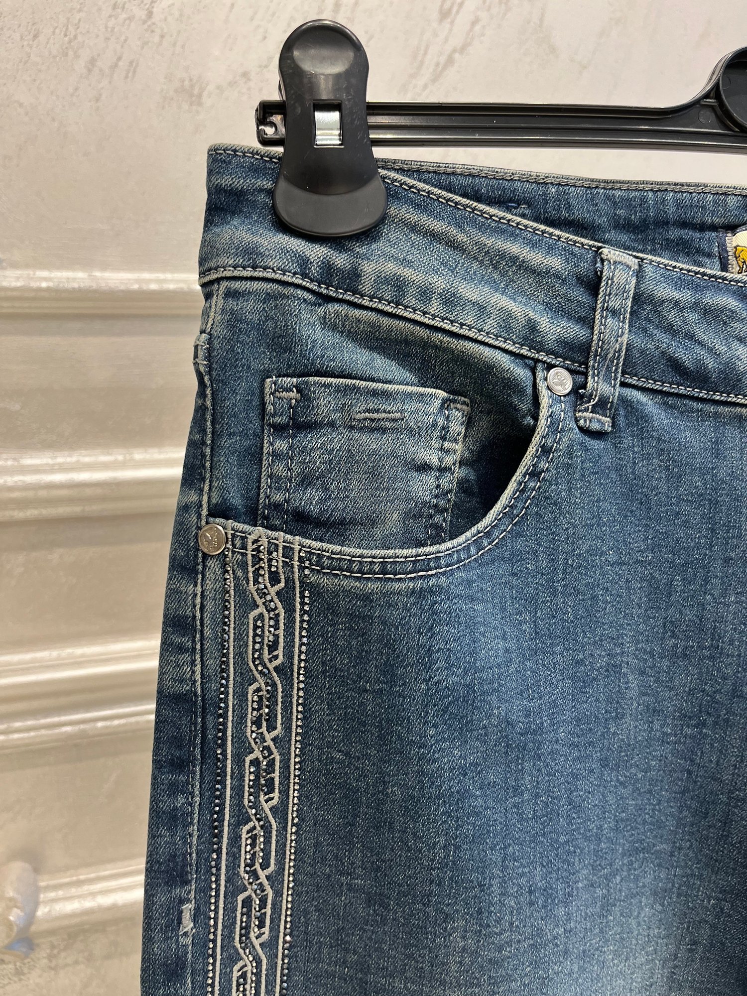 Ak8022 Taşlı Bol Paça Jean