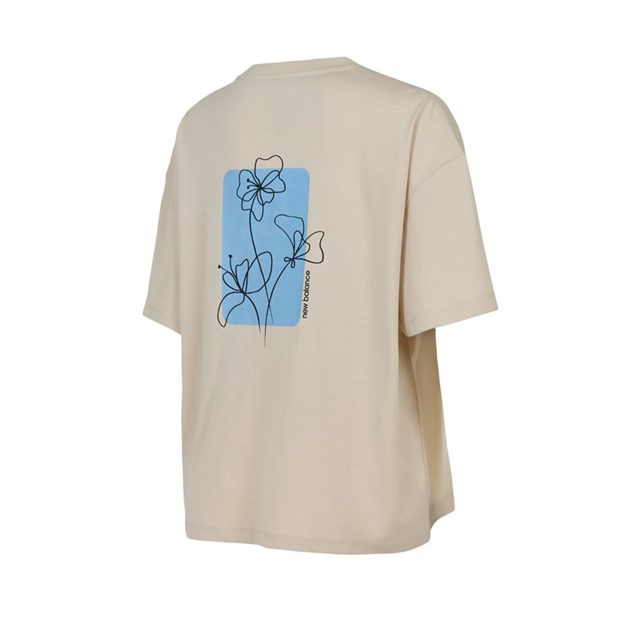 New Balance Nb Lifestyle Women T-shirt WNT3630-MBM Bej Tişört