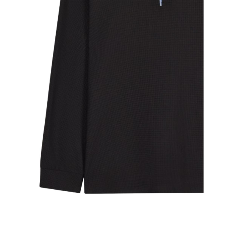 Skechers M Long Sleeve Waffle Polo S2620148-3817 Siyah Tişört