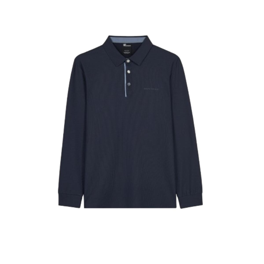 Skechers M Long Sleeve Waffle Polo S2620148-4347 Lacivert Tişört