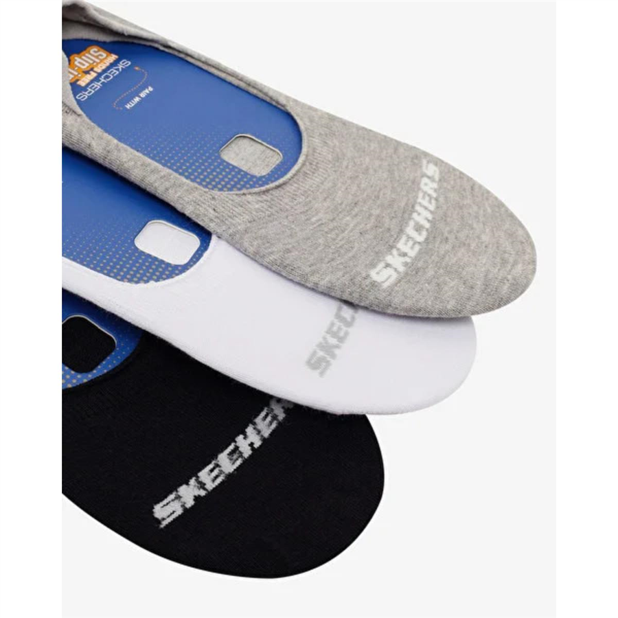 Skechers U Liner No Show 3 Pack Socks S2520313-3474 Çok Renkli Çorap