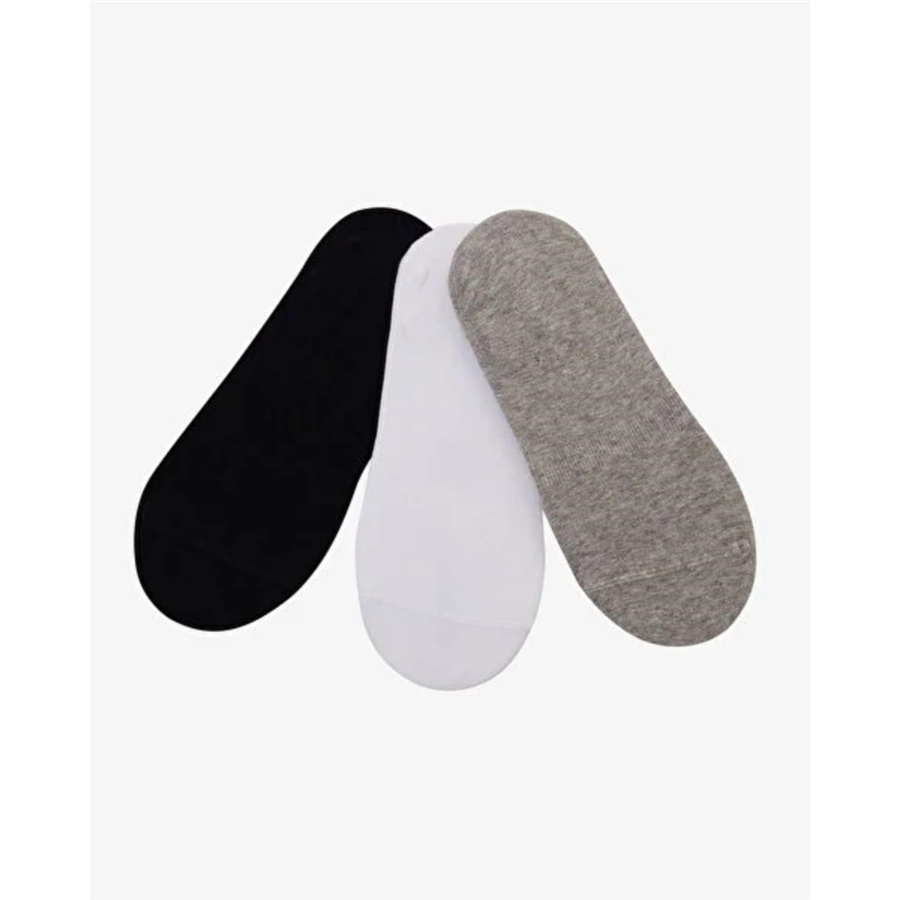 Skechers U Liner No Show 3 Pack Socks S2520313-3474 Çok Renkli Çorap