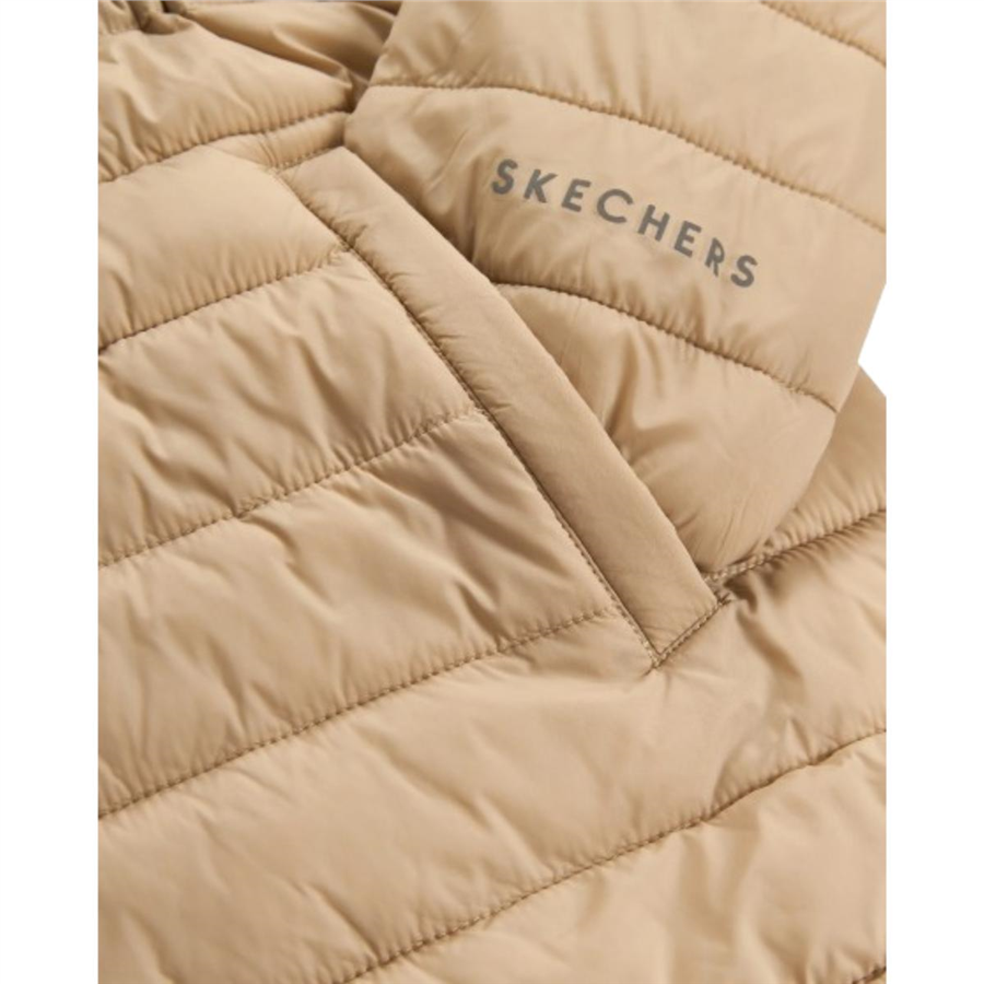 Skechers W Padded Long Light Jacket S2520206-1345 Bej Ceket